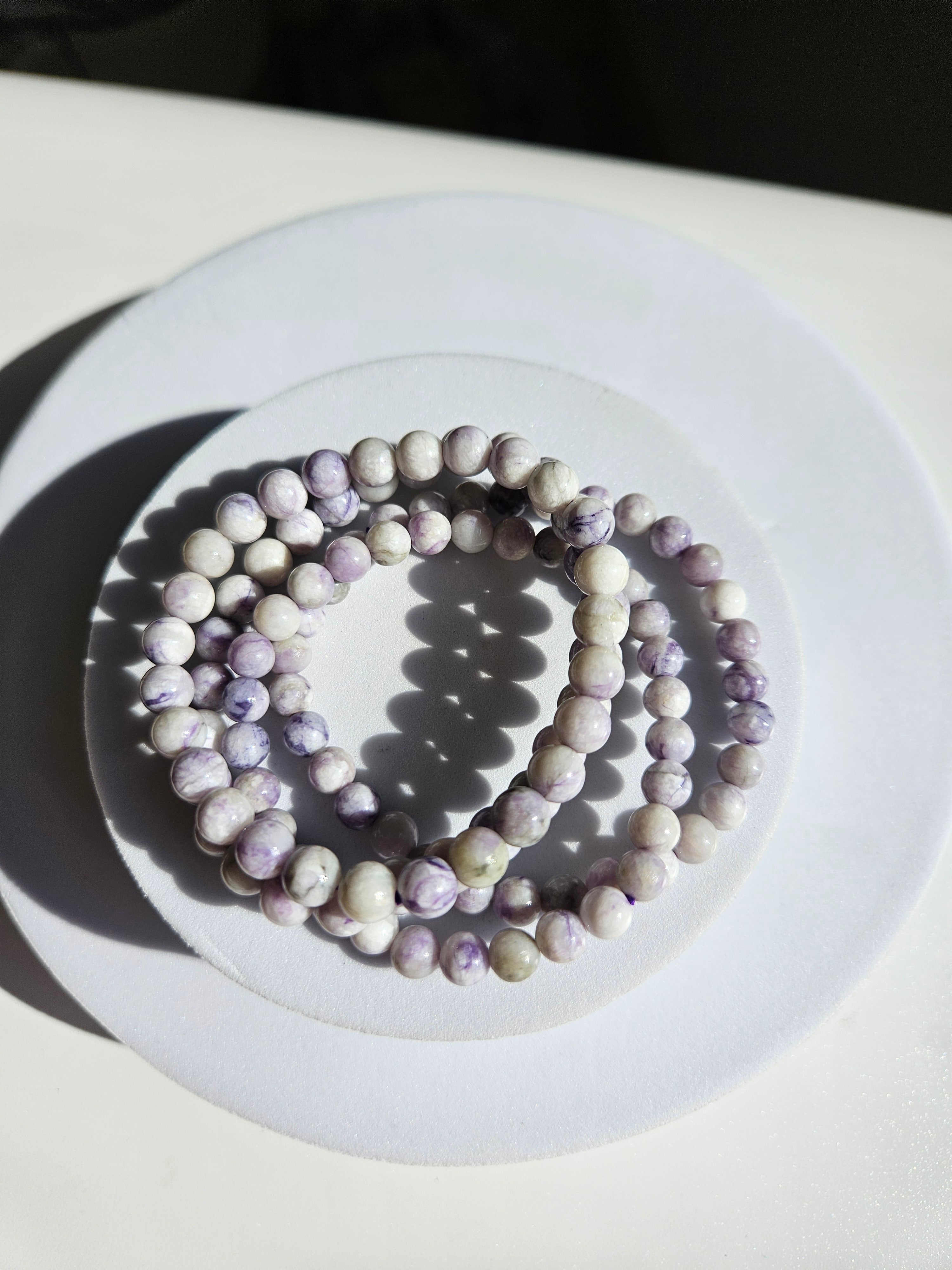 Lavender Agate bracelet | 6mm