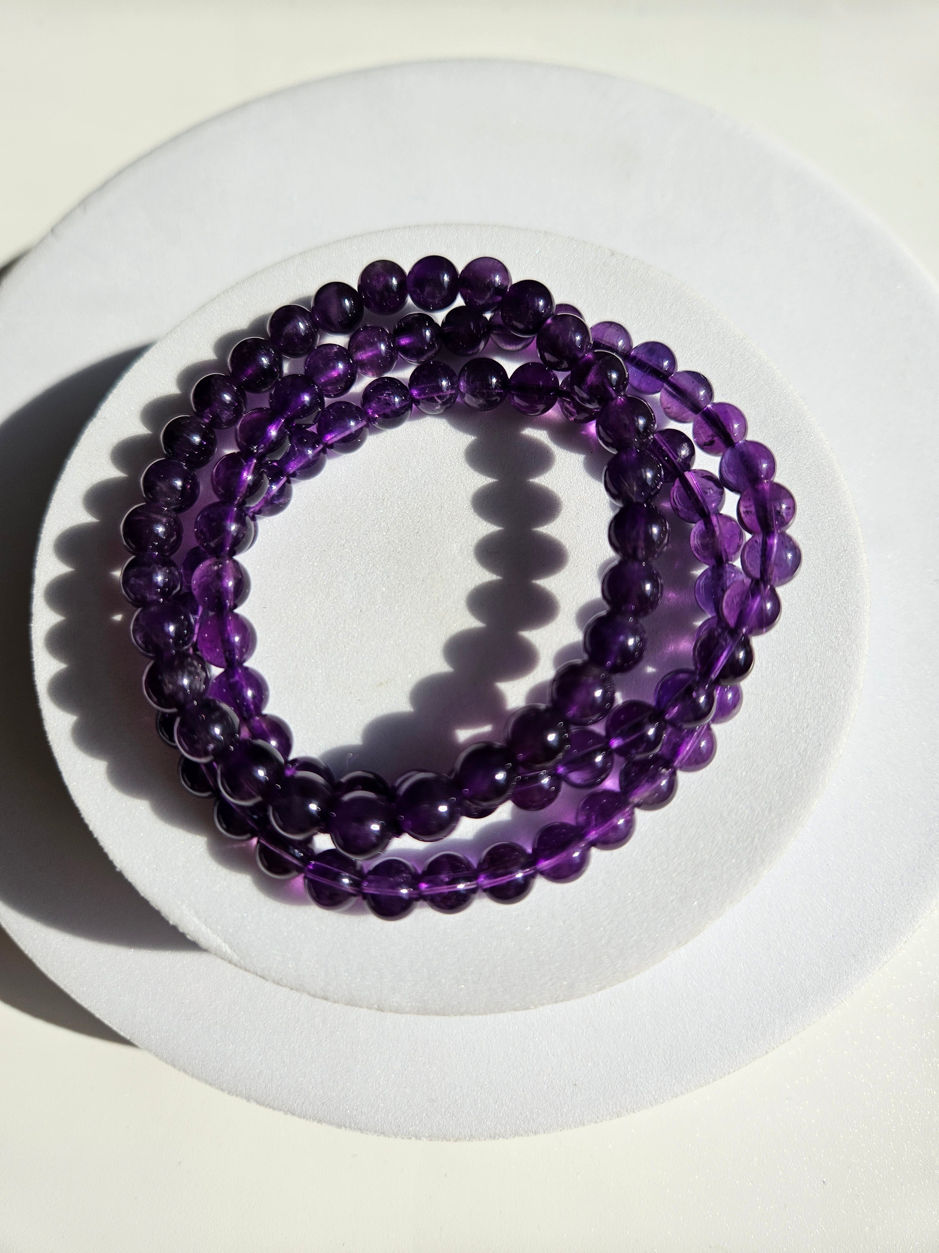 Amethyst bracelet | 6mm