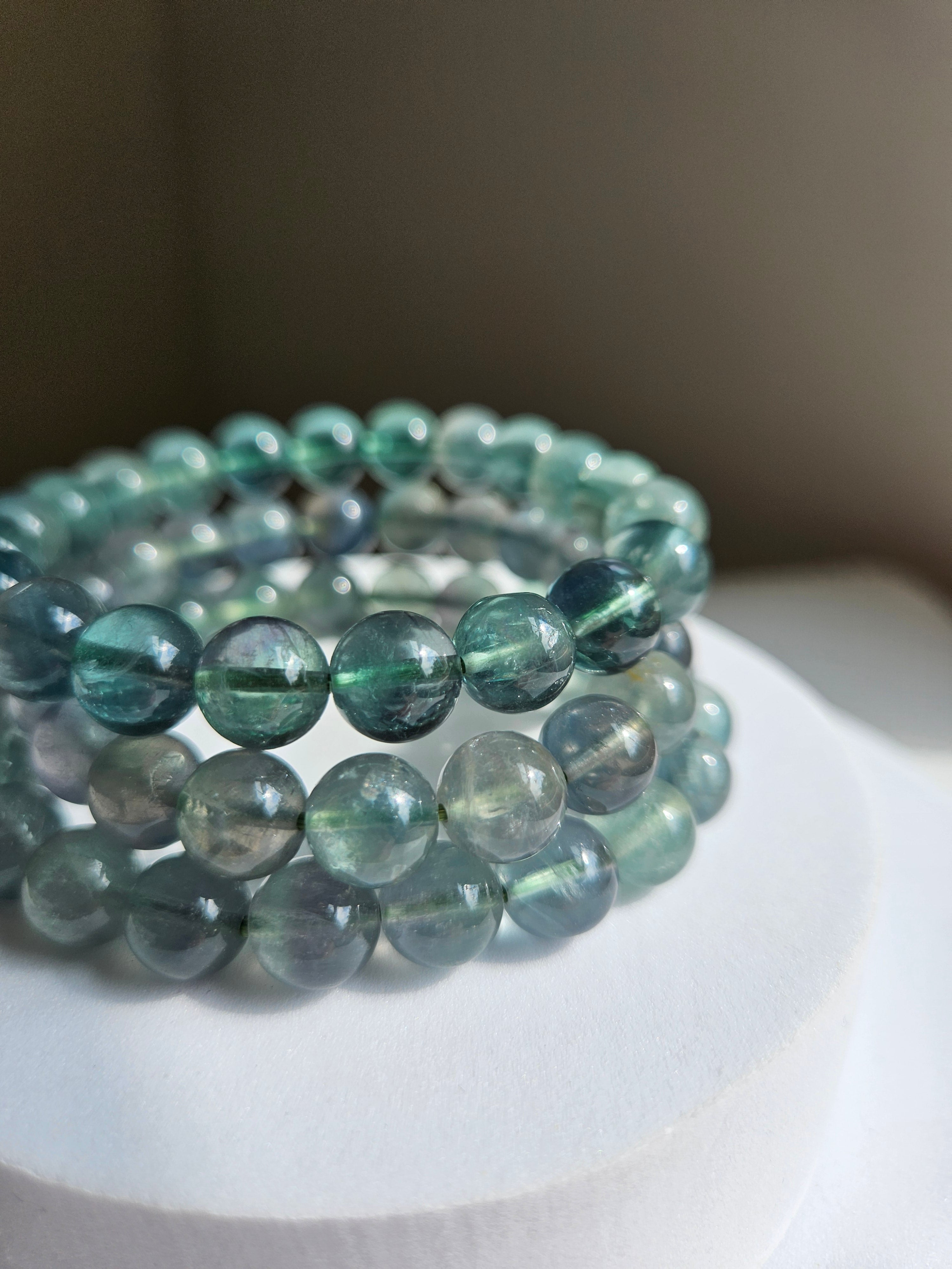 Fluorite Bead Bracelet | 9mm