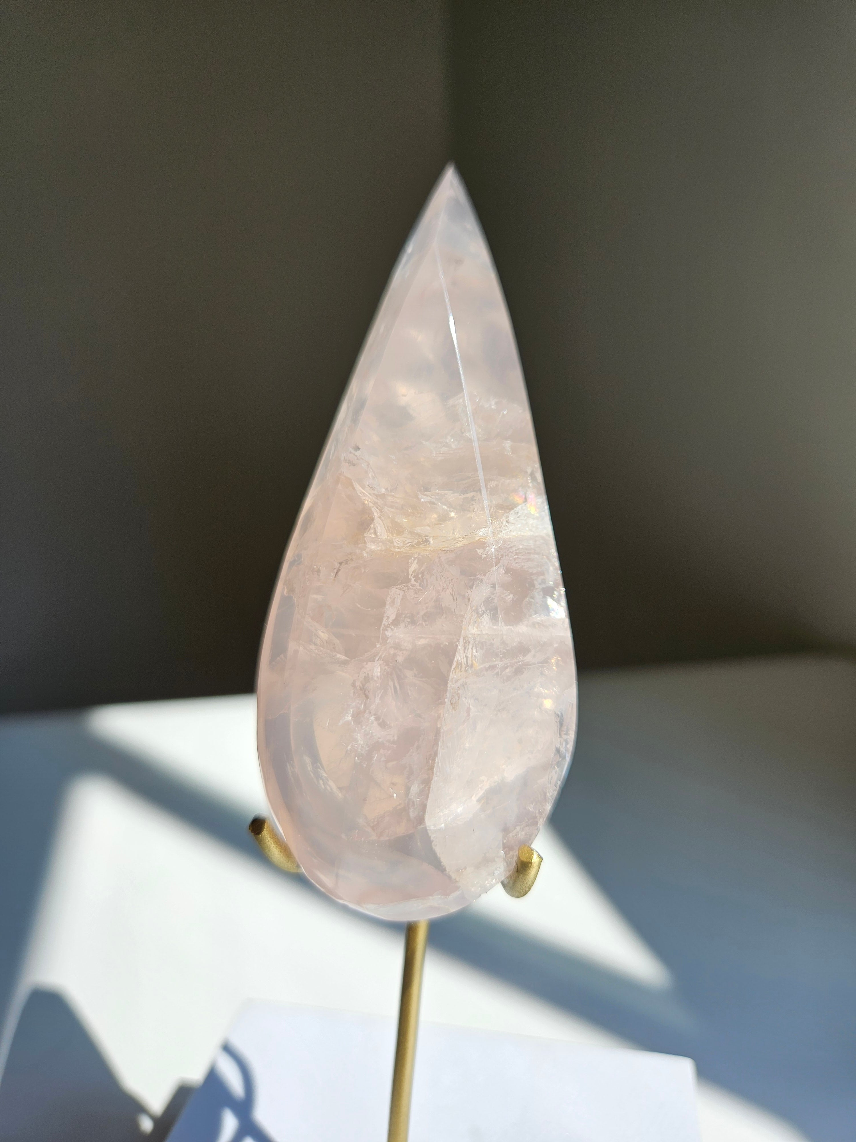 Rose Quartz Teardrop 004