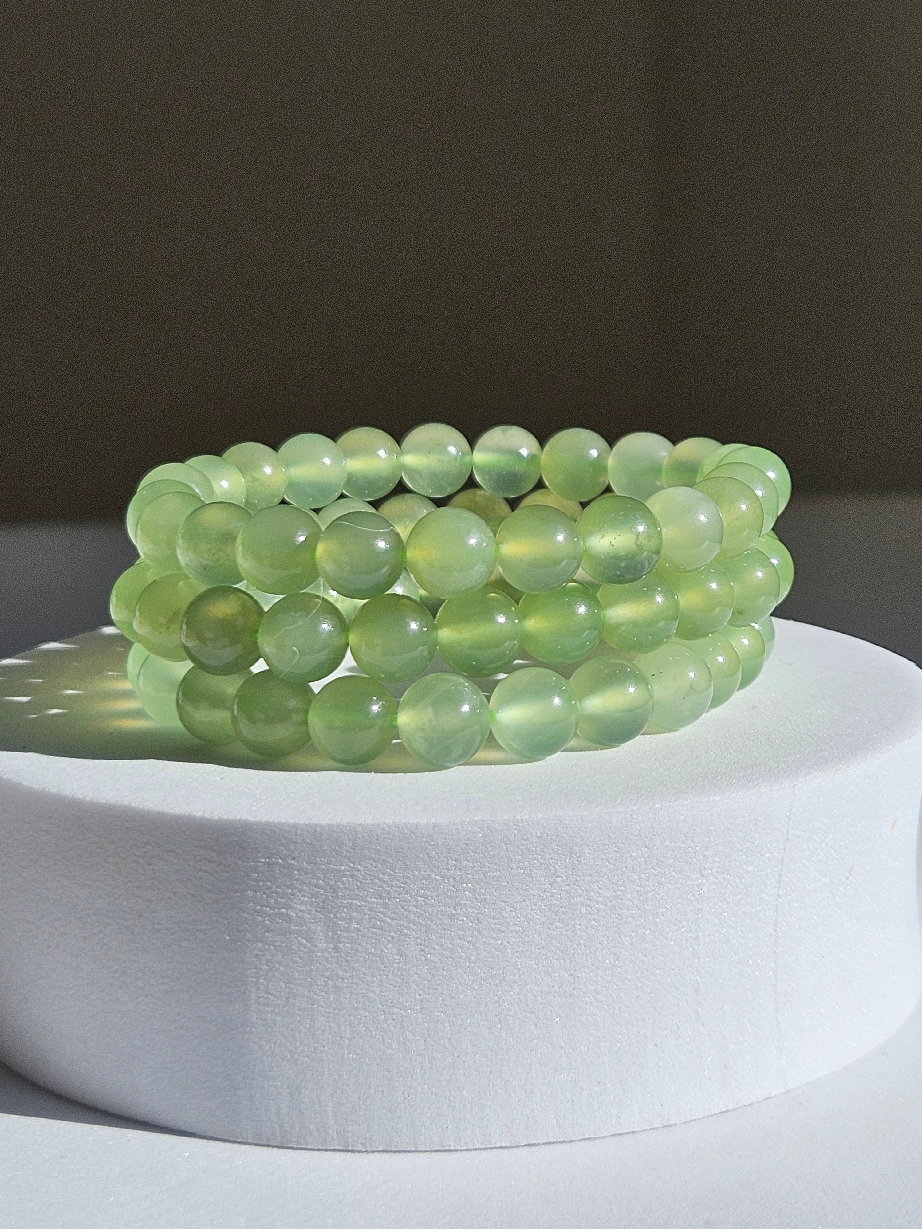 Prehnite bracelet | 8mm