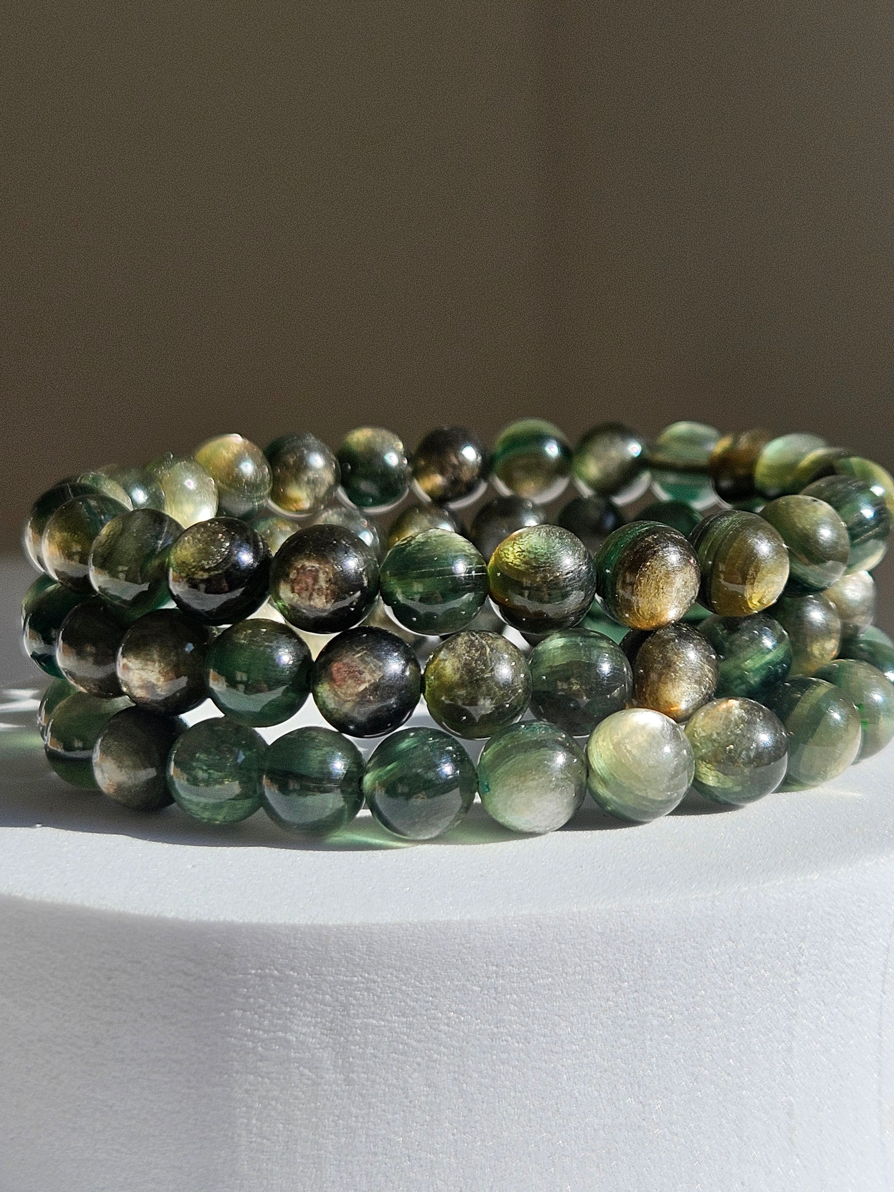 Forest Green Lepidolite Bracelet | 7mm