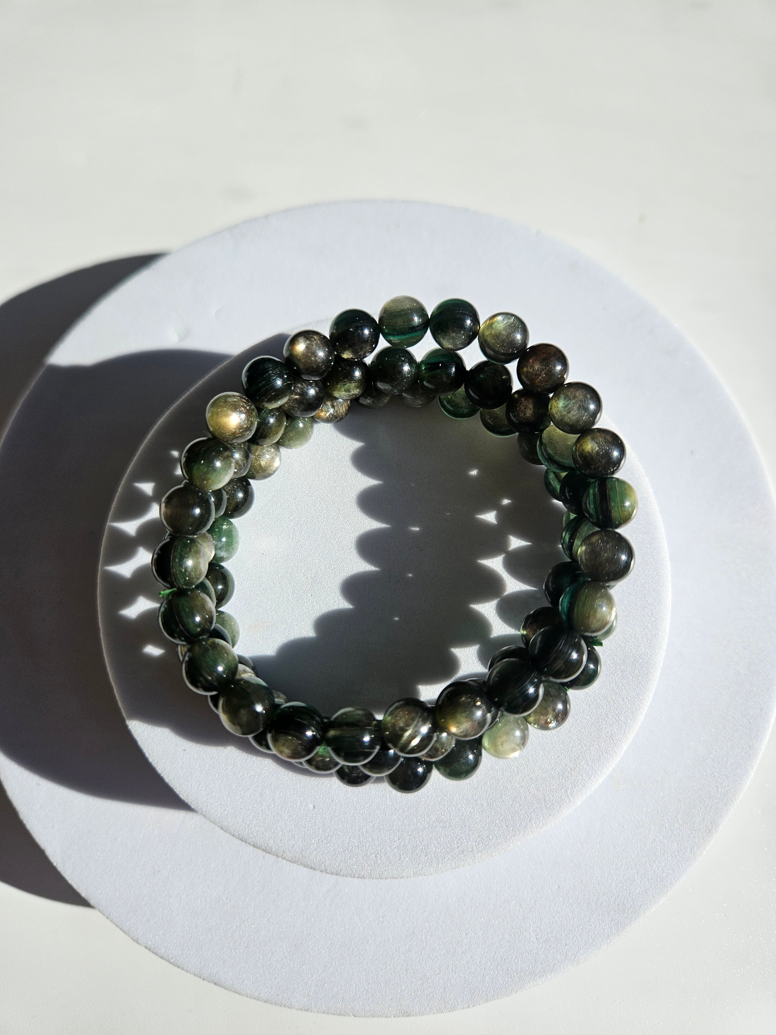 Forest Green Lepidolite Bracelet | 7mm