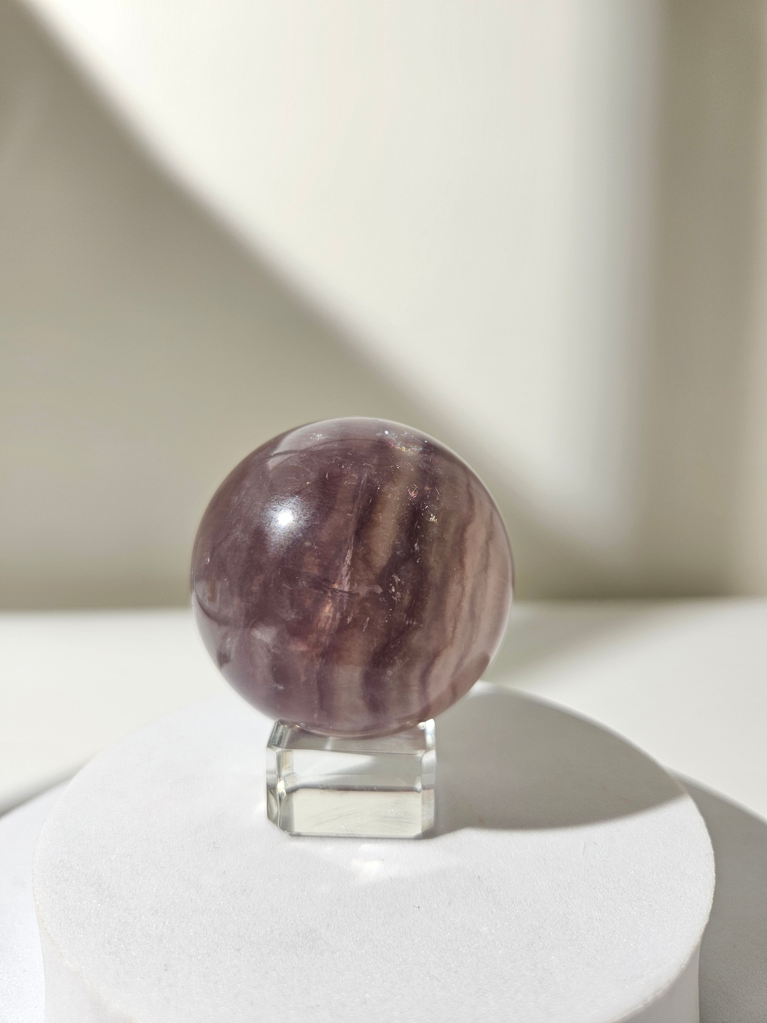 Mica in Fluorite Sphere 002