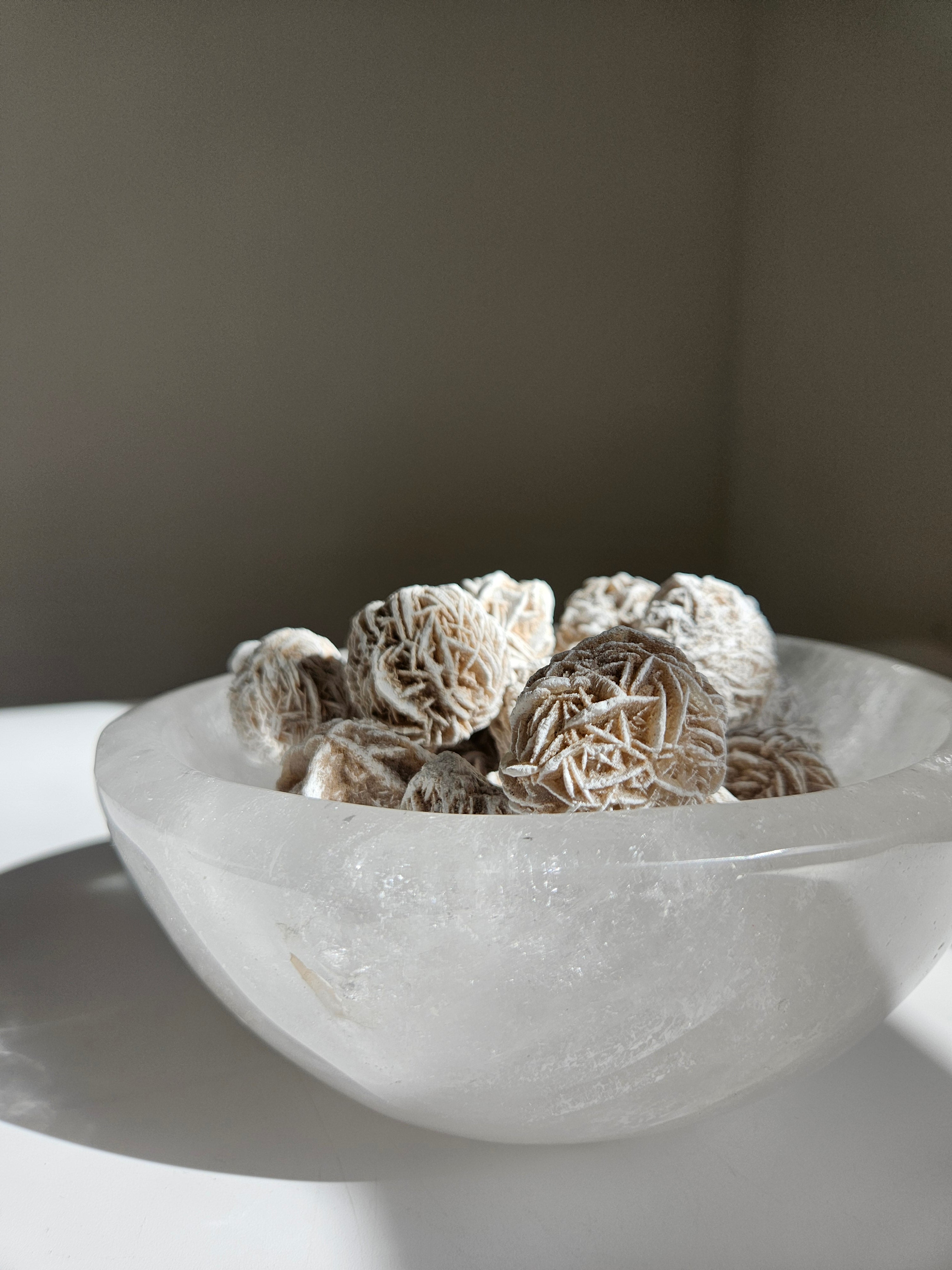 Quartz Bowl w/ desert rose