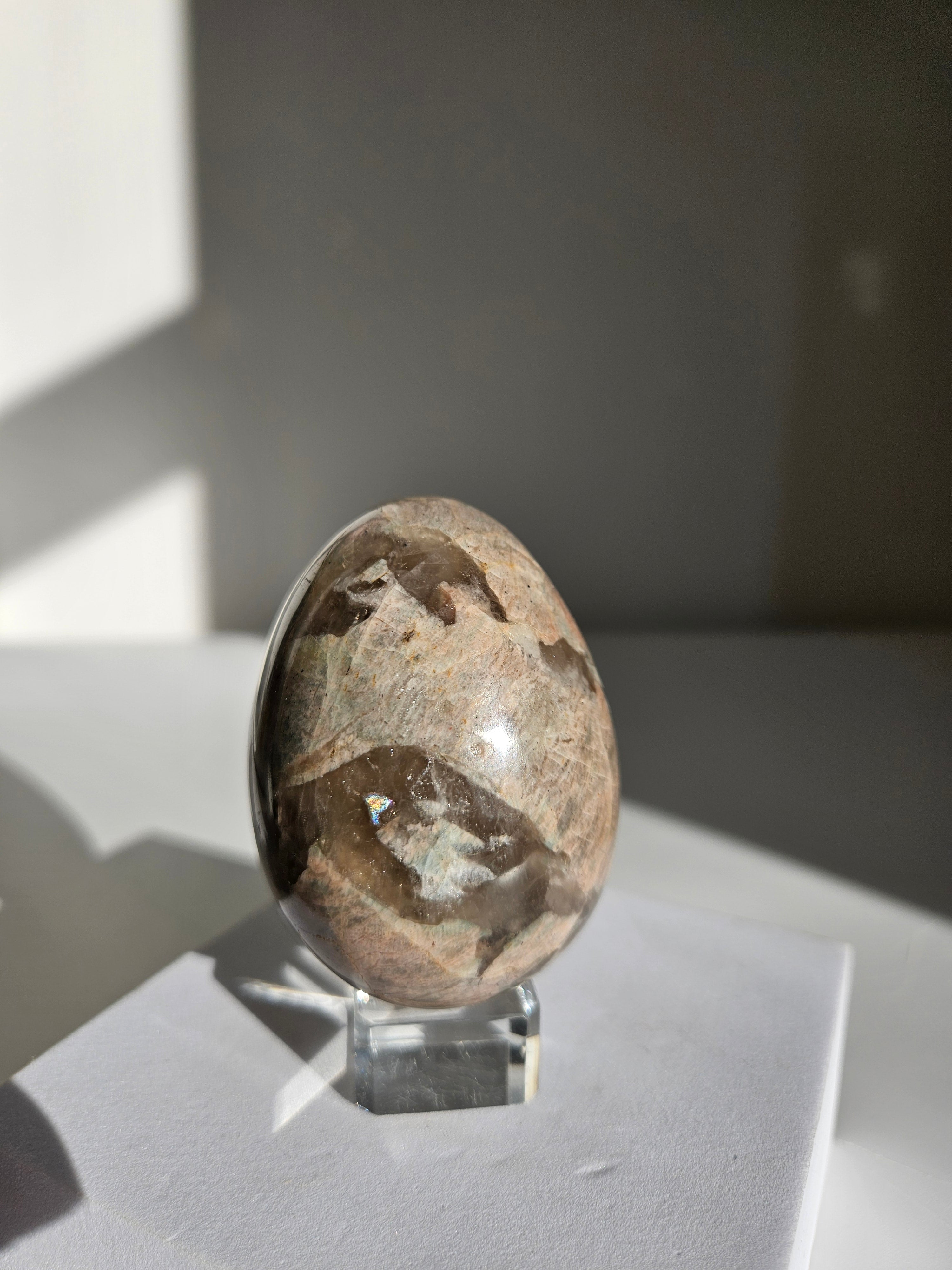 Moonstone x Smoky Quartz egg 003