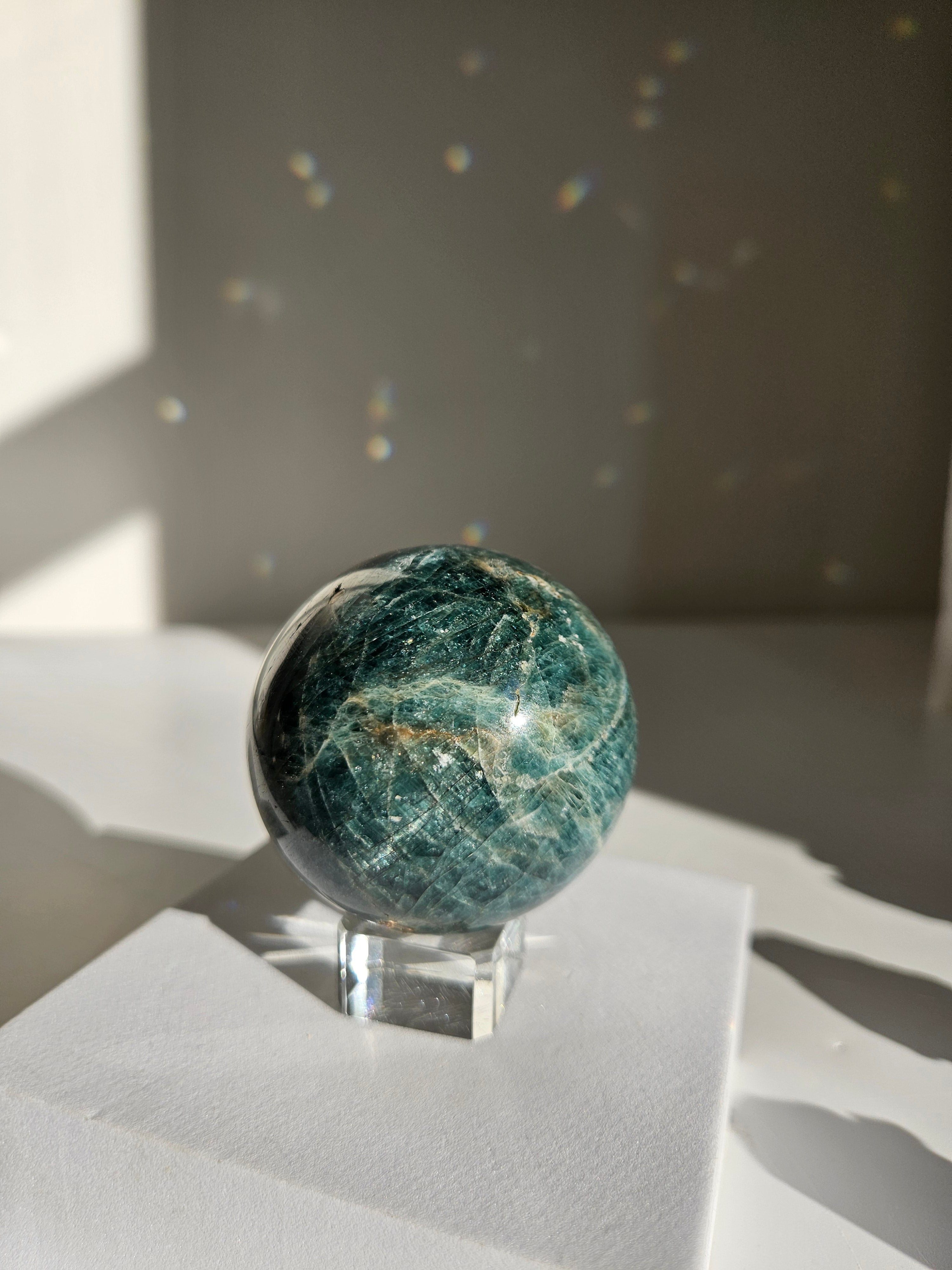 Blue Apatite Sphere 003