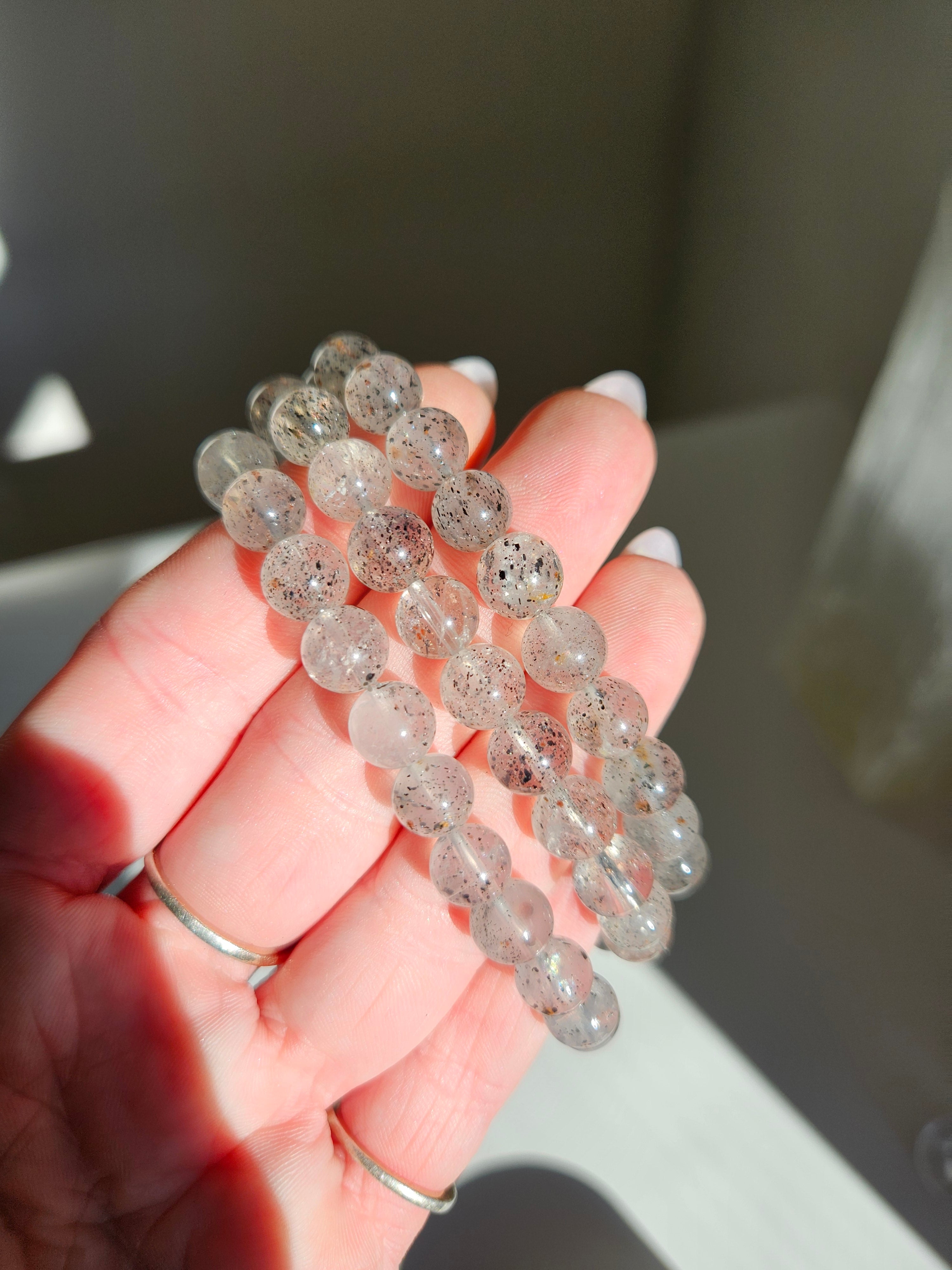 Quartz with Mica bracelet | 8 or 10mm