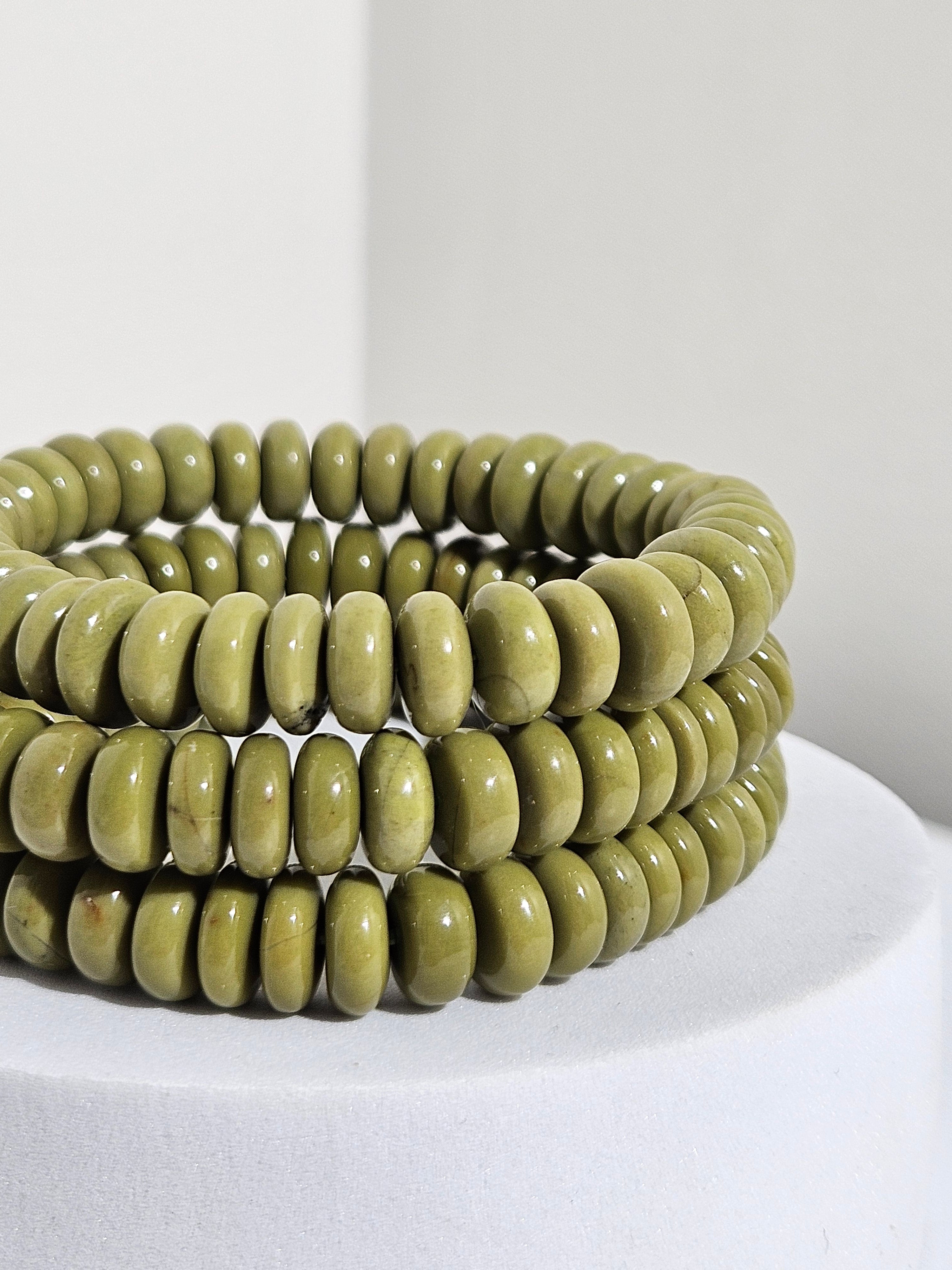 Matcha Alashan Agate Bracelet | 9mm