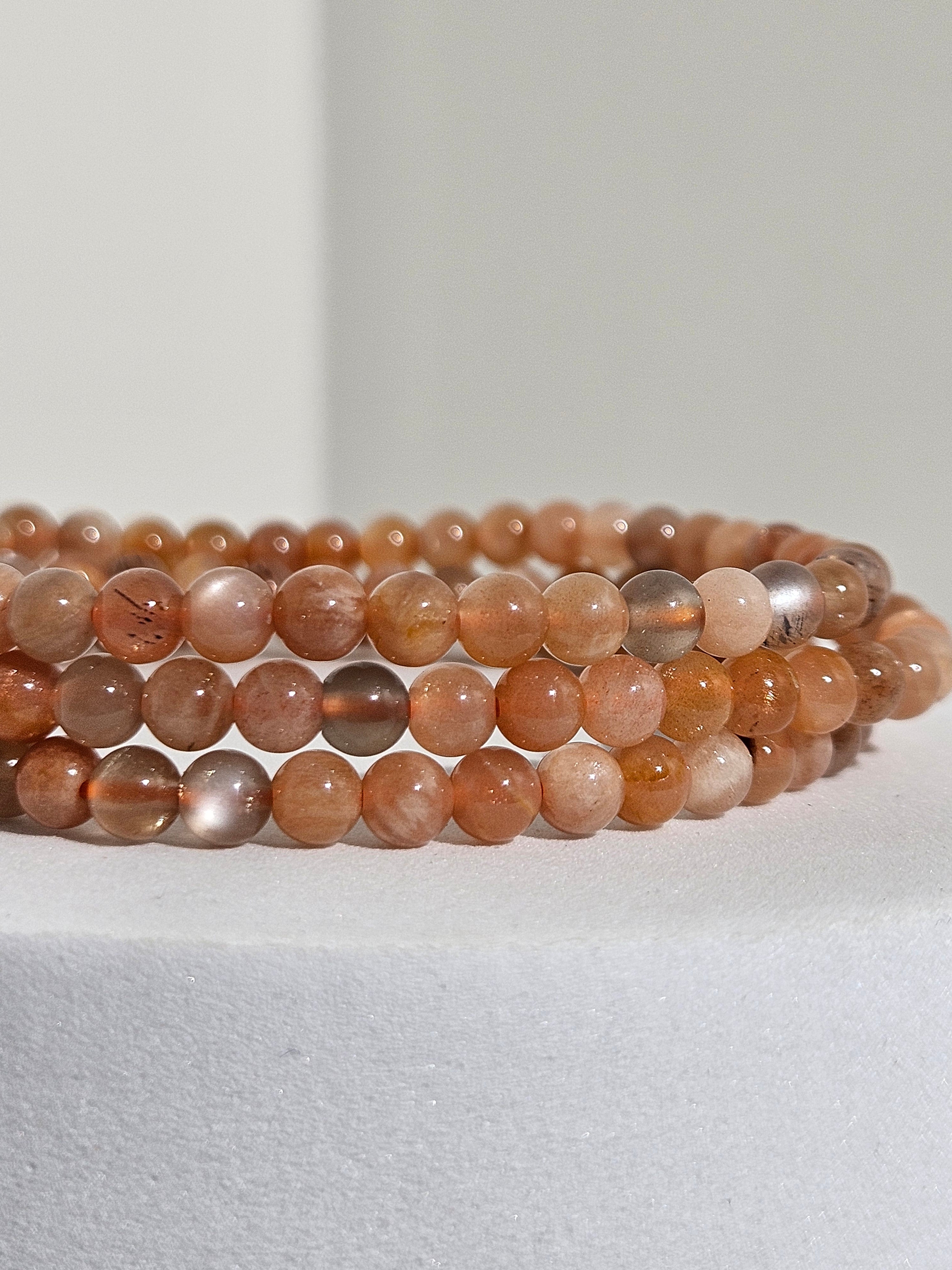 Sunstone x Moonstone bracelet | 4mm