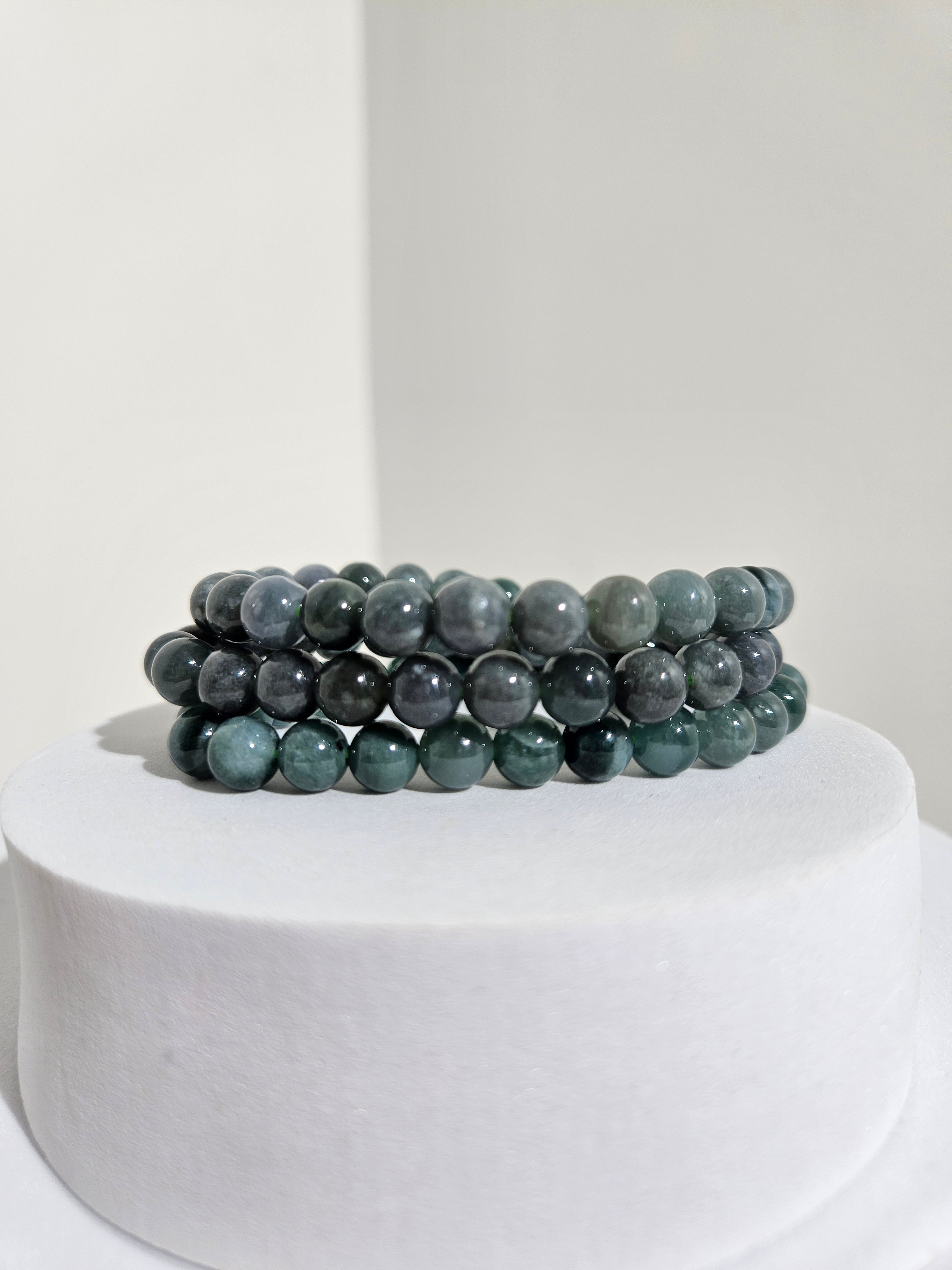 Teal Jade Bracelet | 7mm