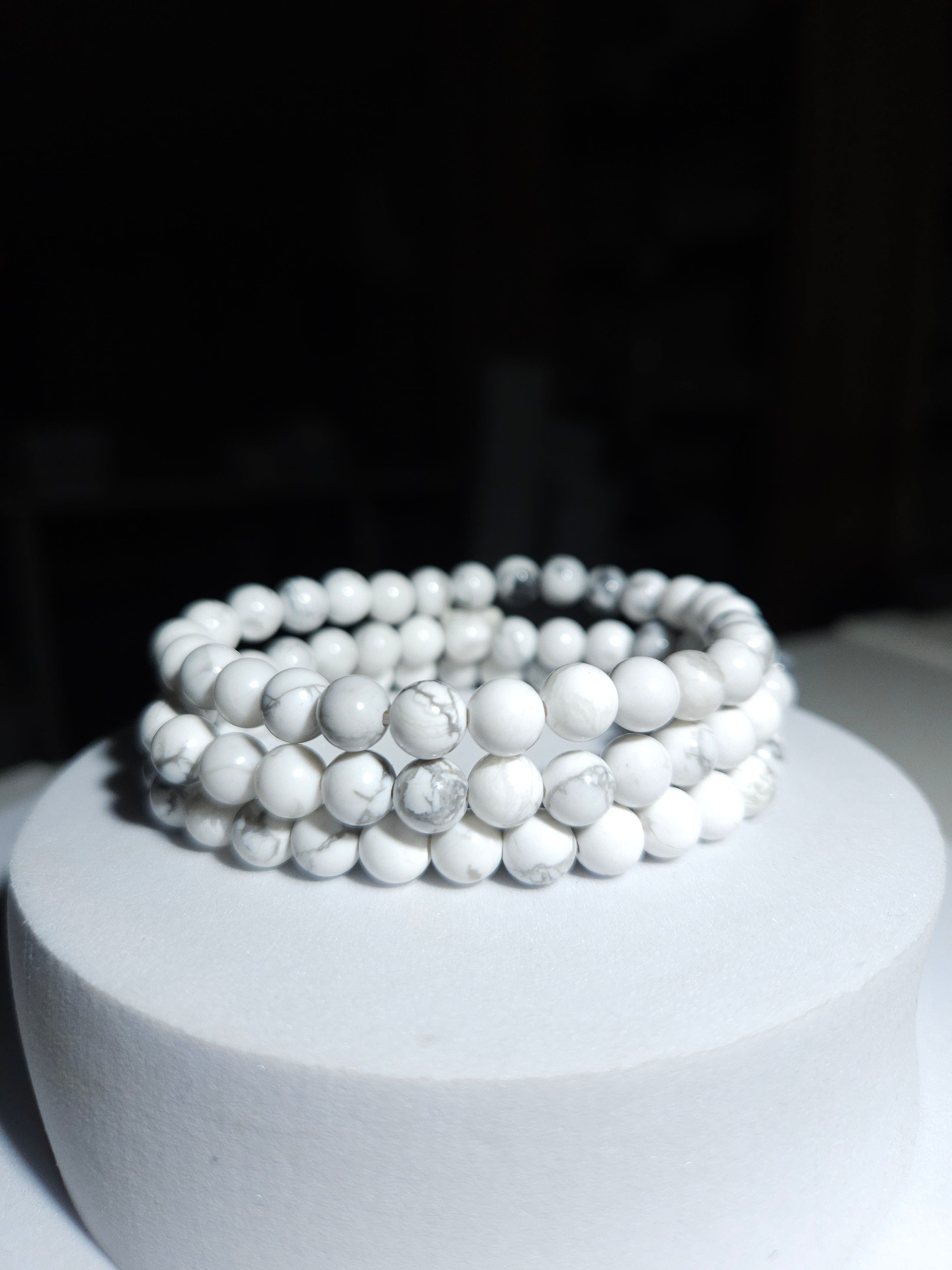 White Howlite Bracelet | 6mm