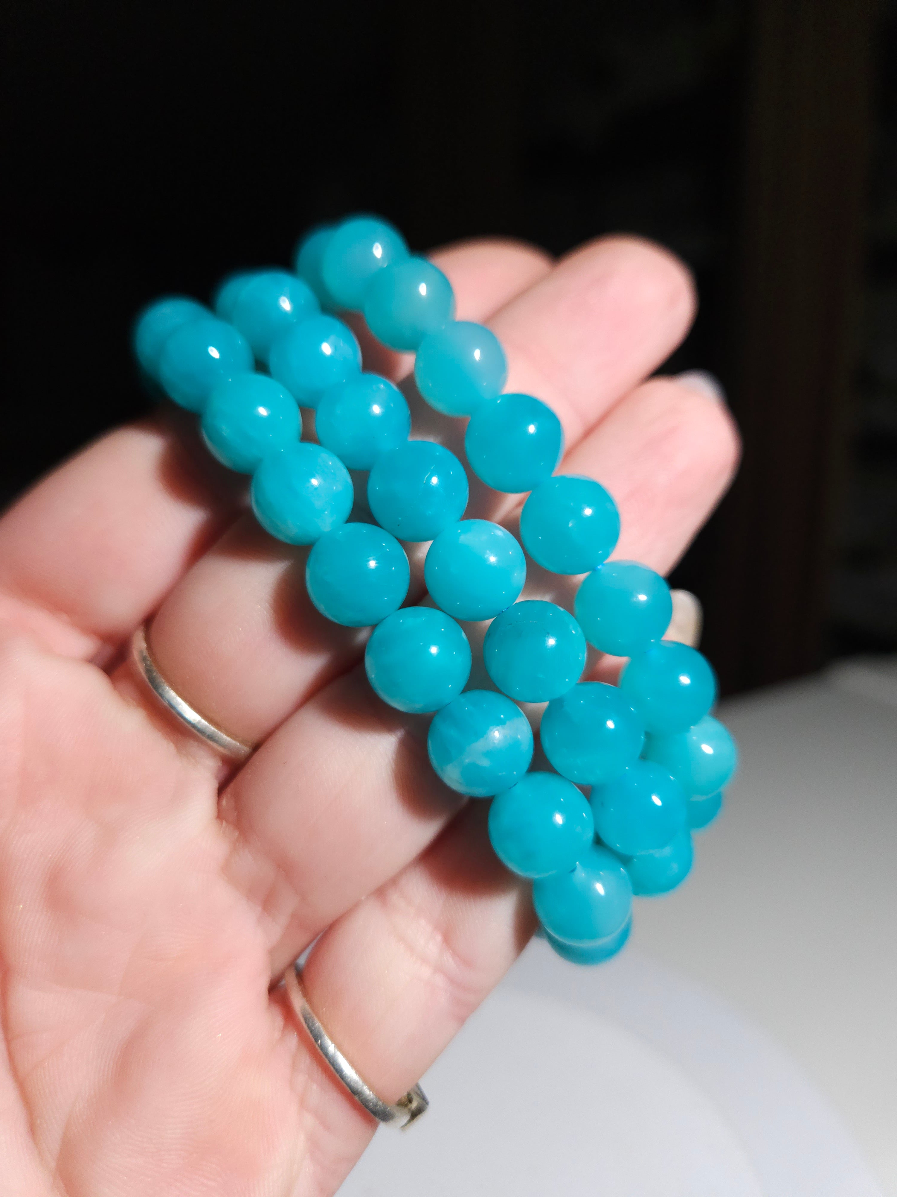 Amazonite Bead Bracelet | 9mm