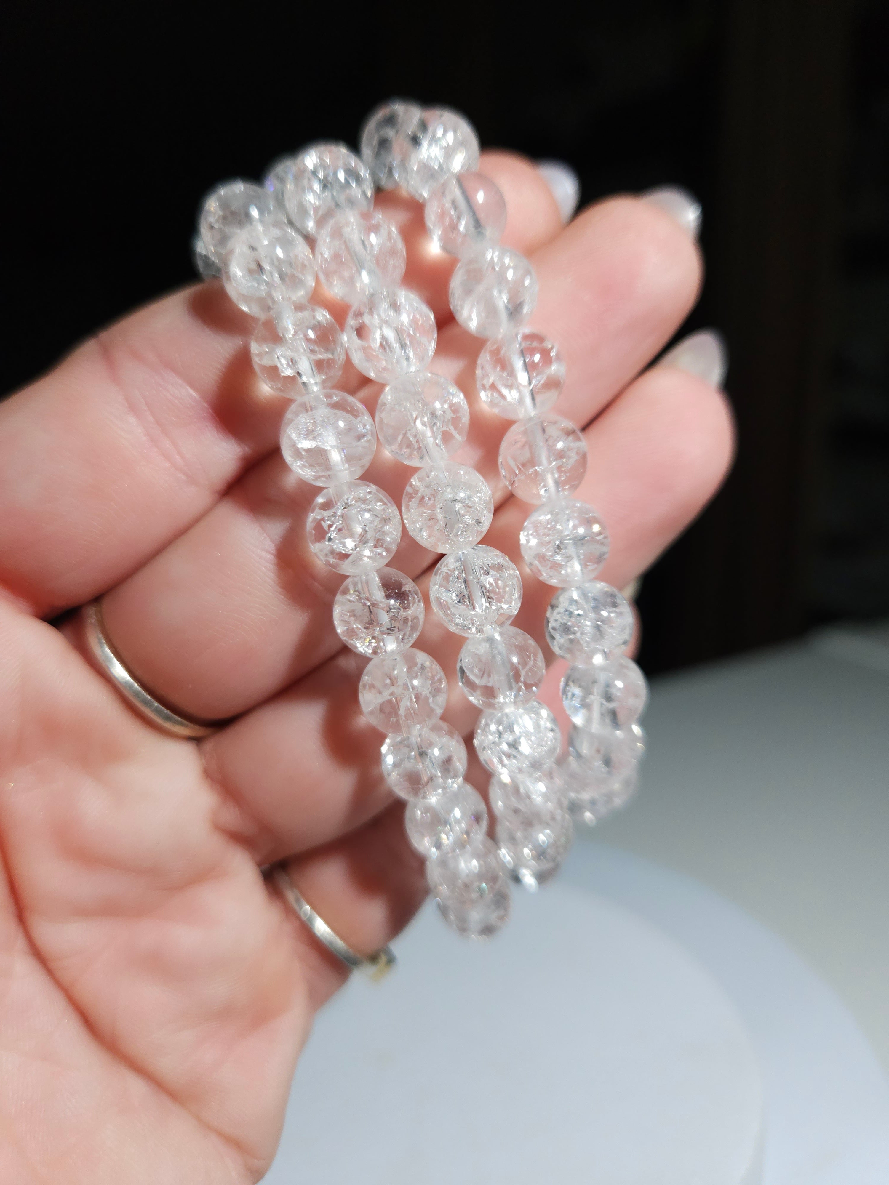 Crackle Quartz Bracelet | 8mm