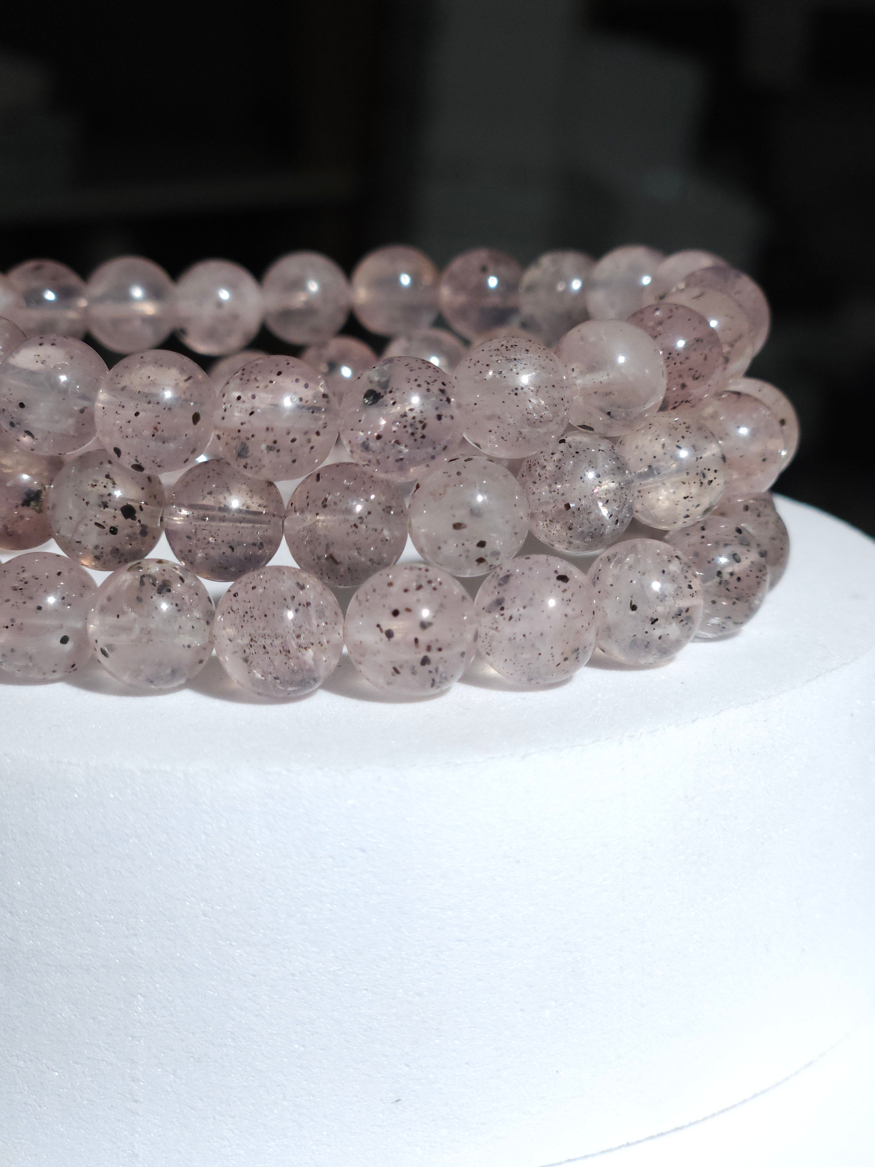 Rose Quartz with Mica bracelet | 8mm