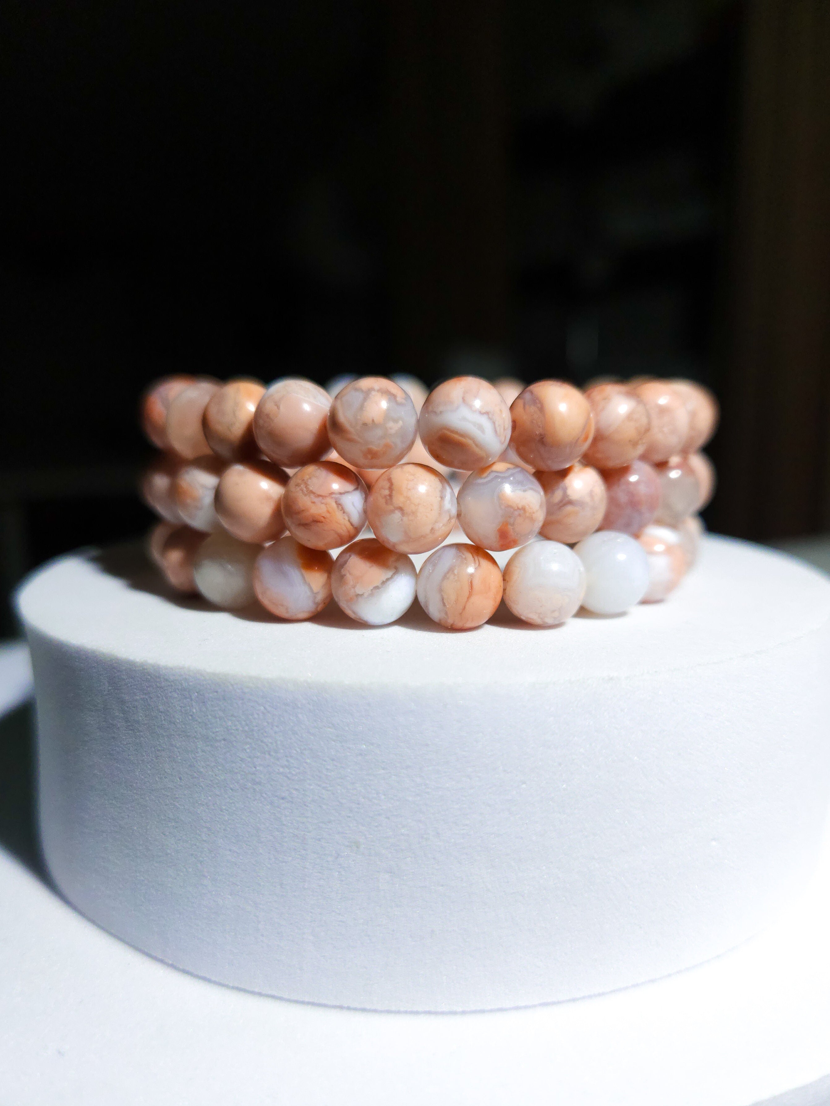 Pink Agate bracelet | 8mm