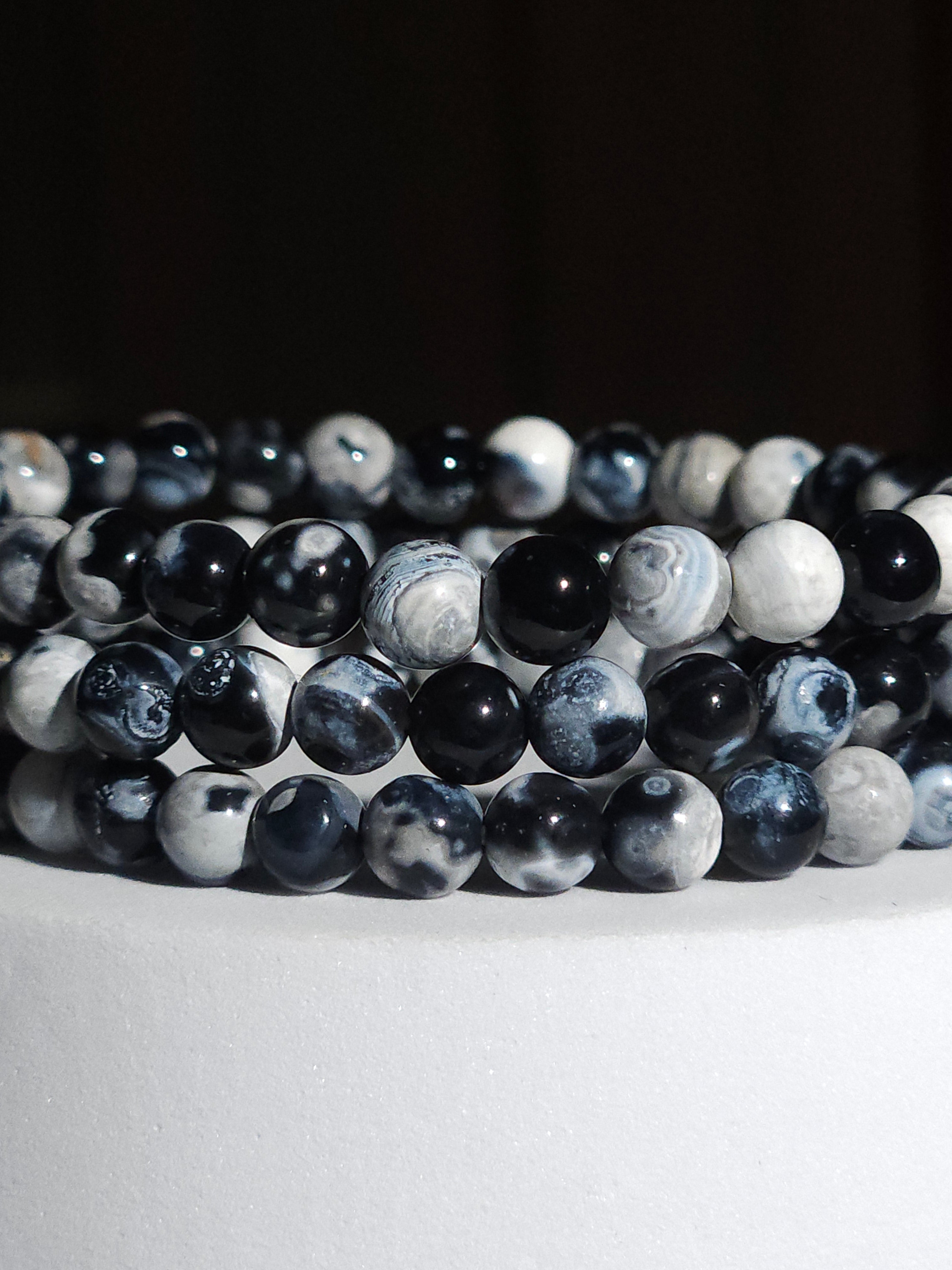 Orca Agate Bracelet | 6mm