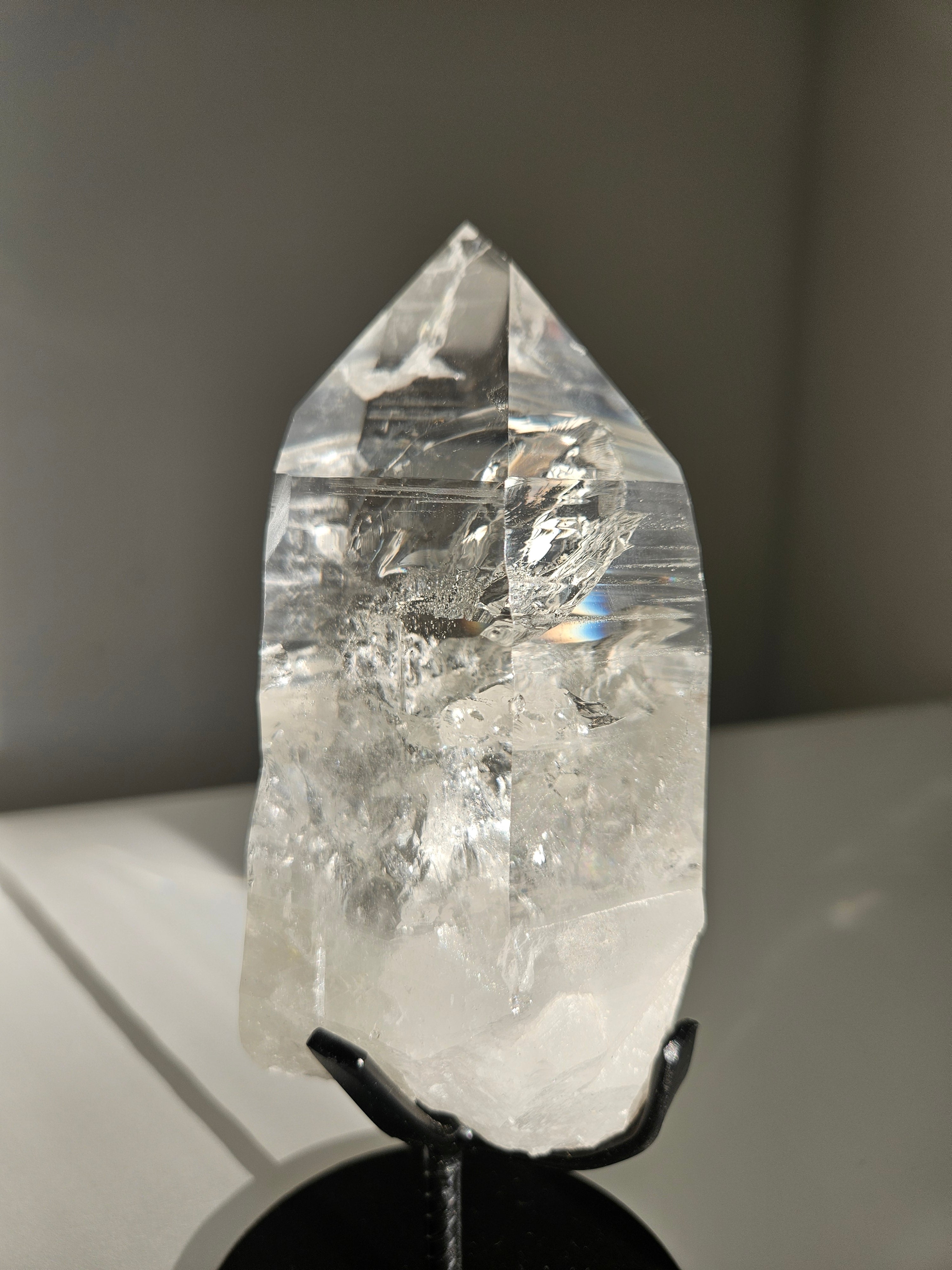 Lemurian Quartz on Stand 001