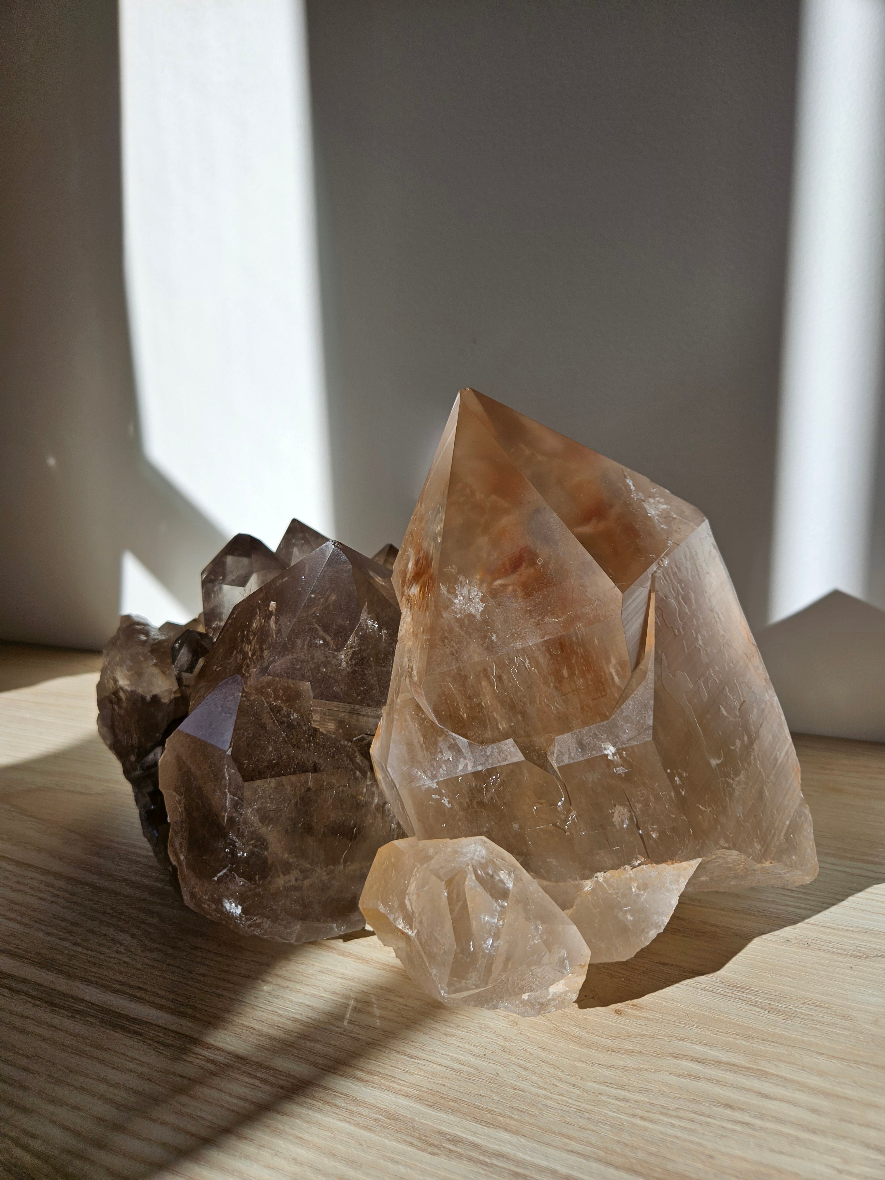 Smoky Rutile Quartz Cluster 002