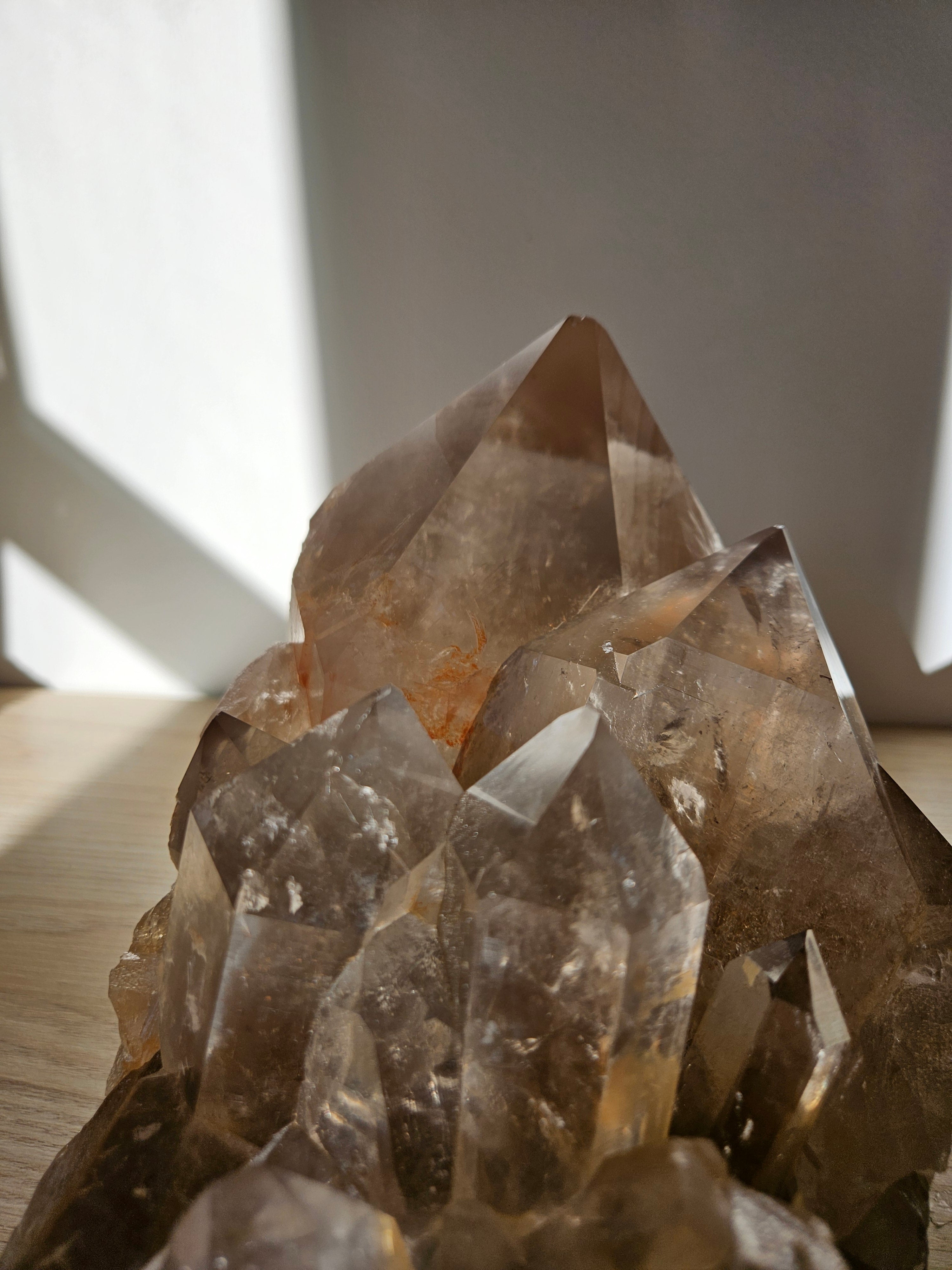 Smoky Rutile Quartz Cluster 002