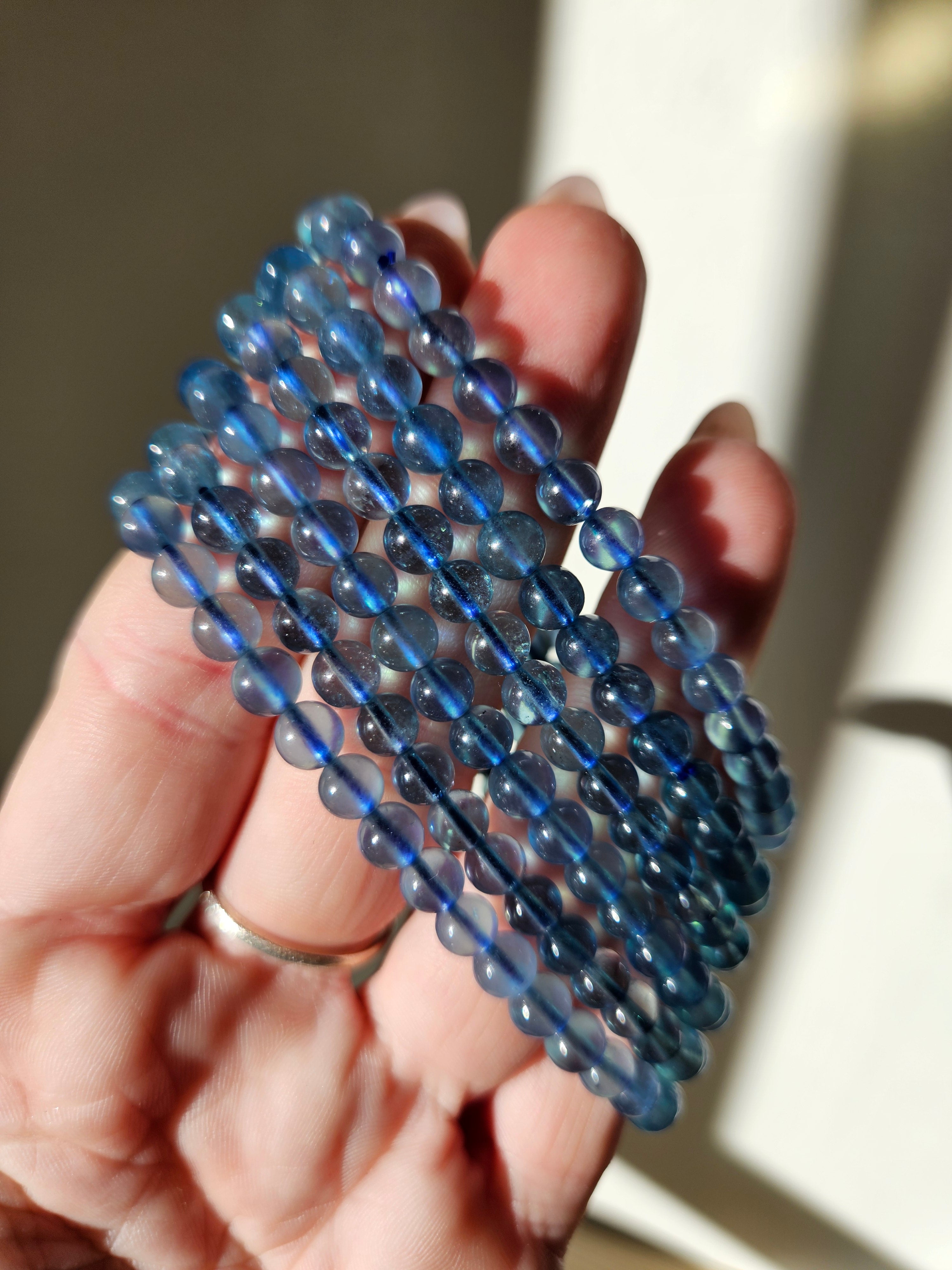 Dark Aquamarine Bracelet | 6mm