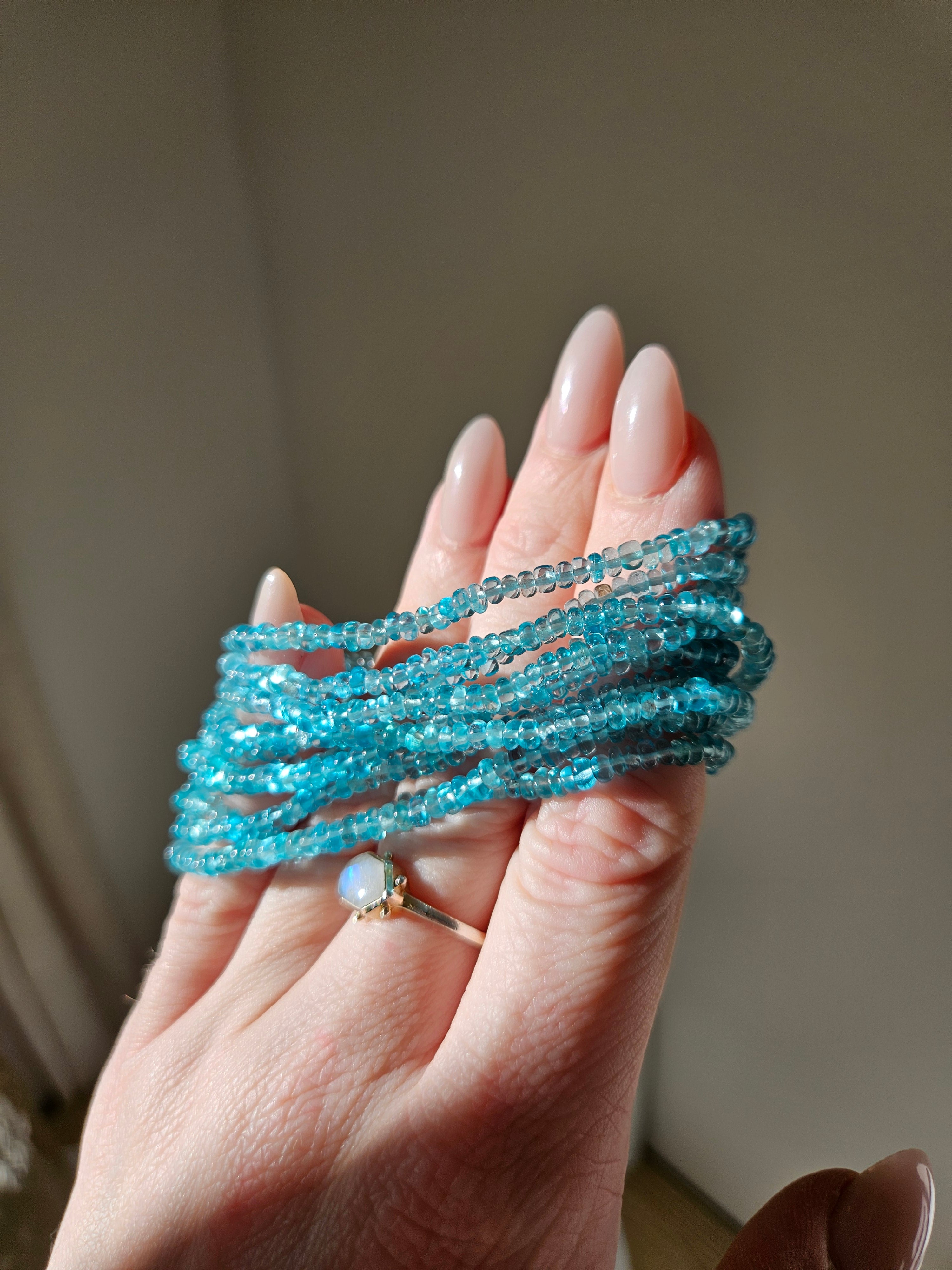 Paraiba Apatite Bracelet | 3mm oval