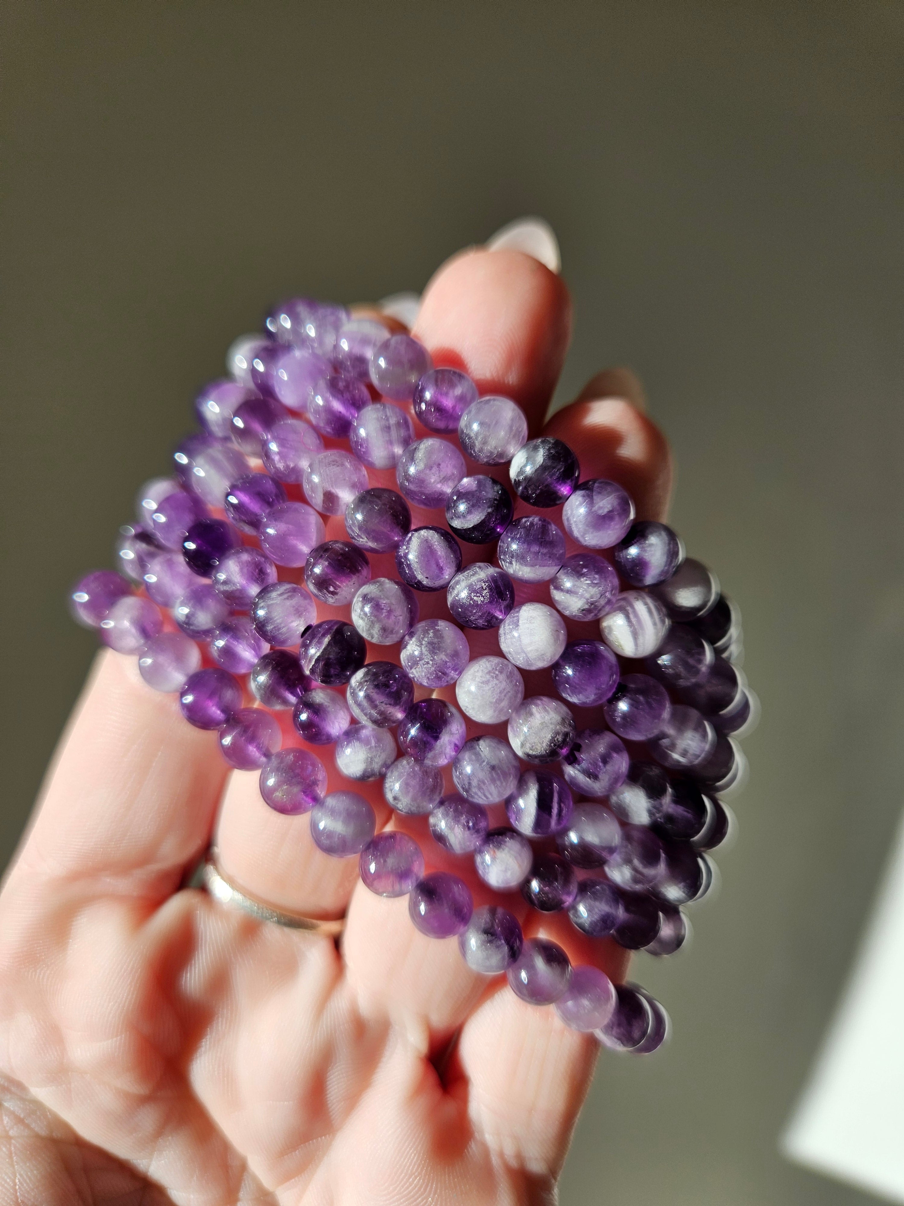 Chevron Amethyst bracelet | 6mm