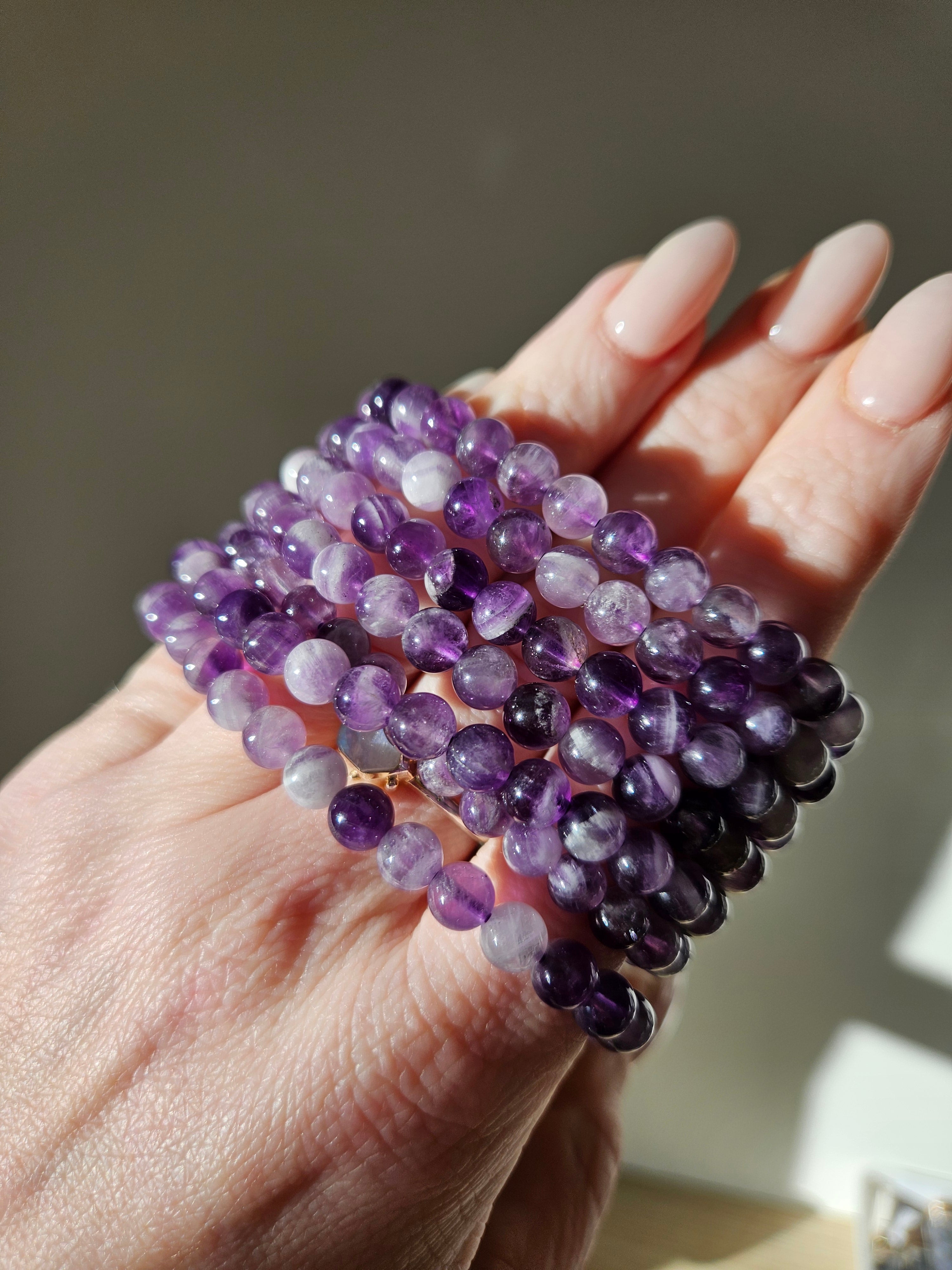 Chevron Amethyst bracelet | 6mm