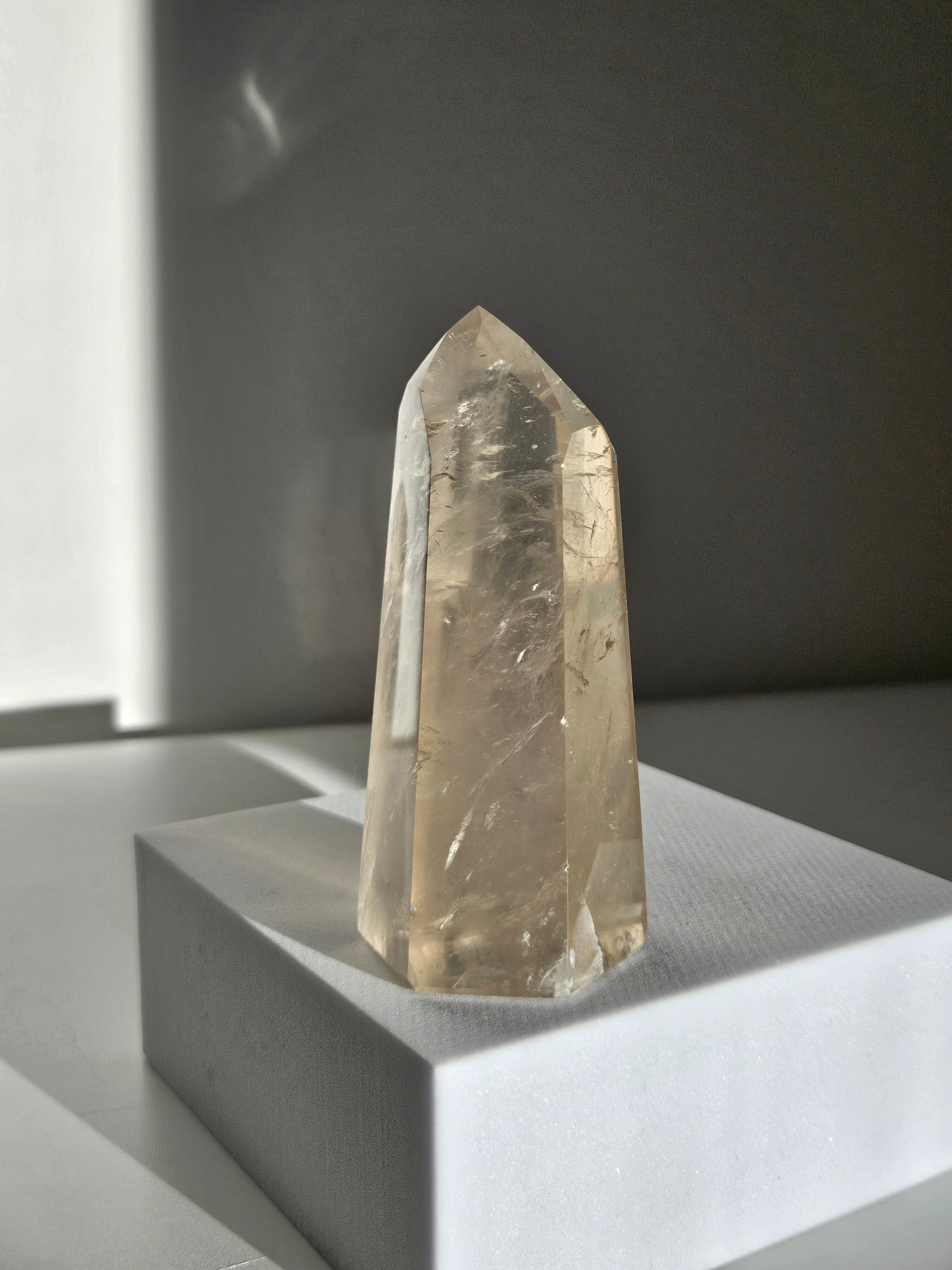 Smoky Girasol Quartz Tower 001