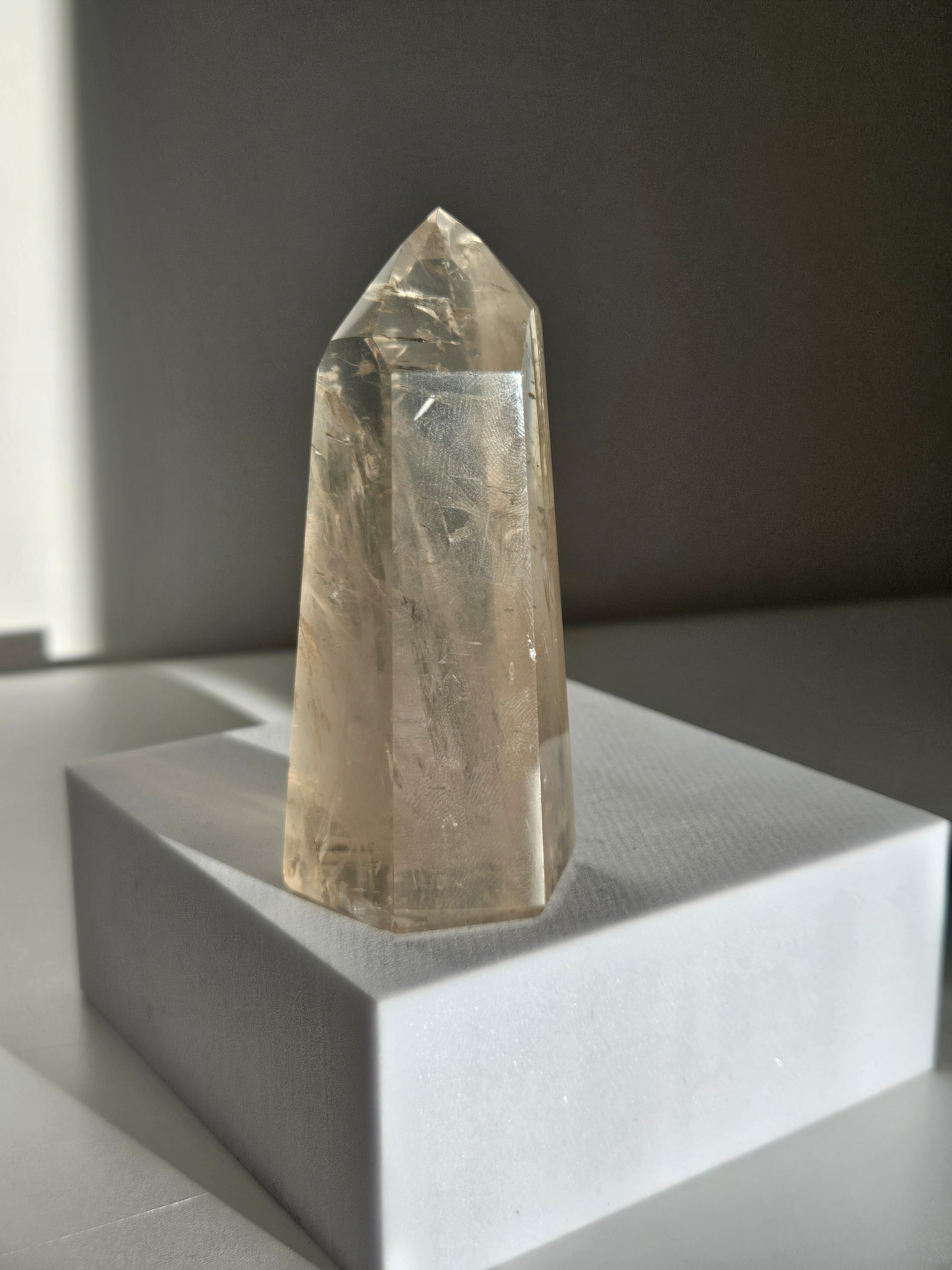 Smoky Girasol Quartz Tower 001