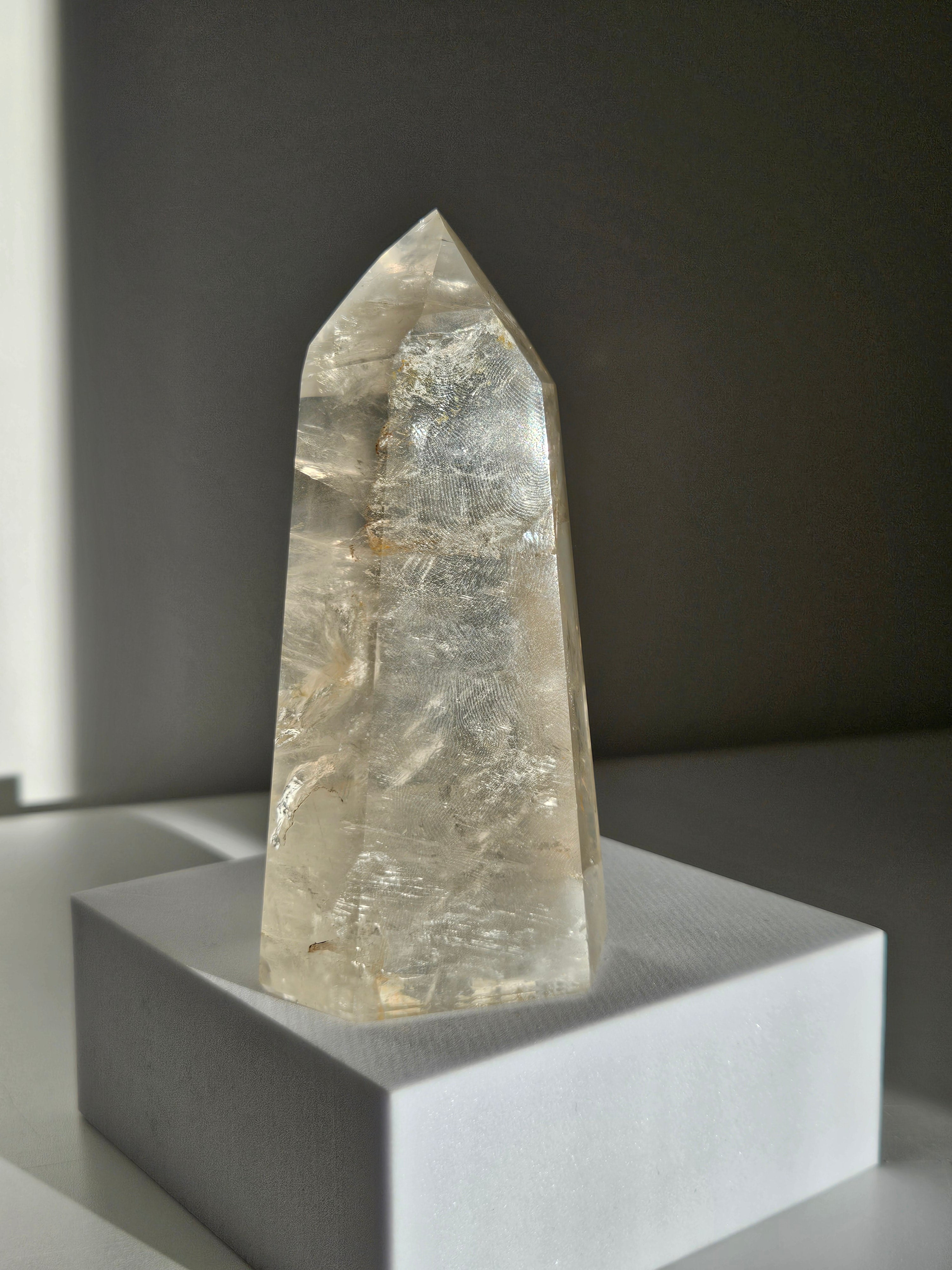 Smoky Girasol Quartz Tower 002