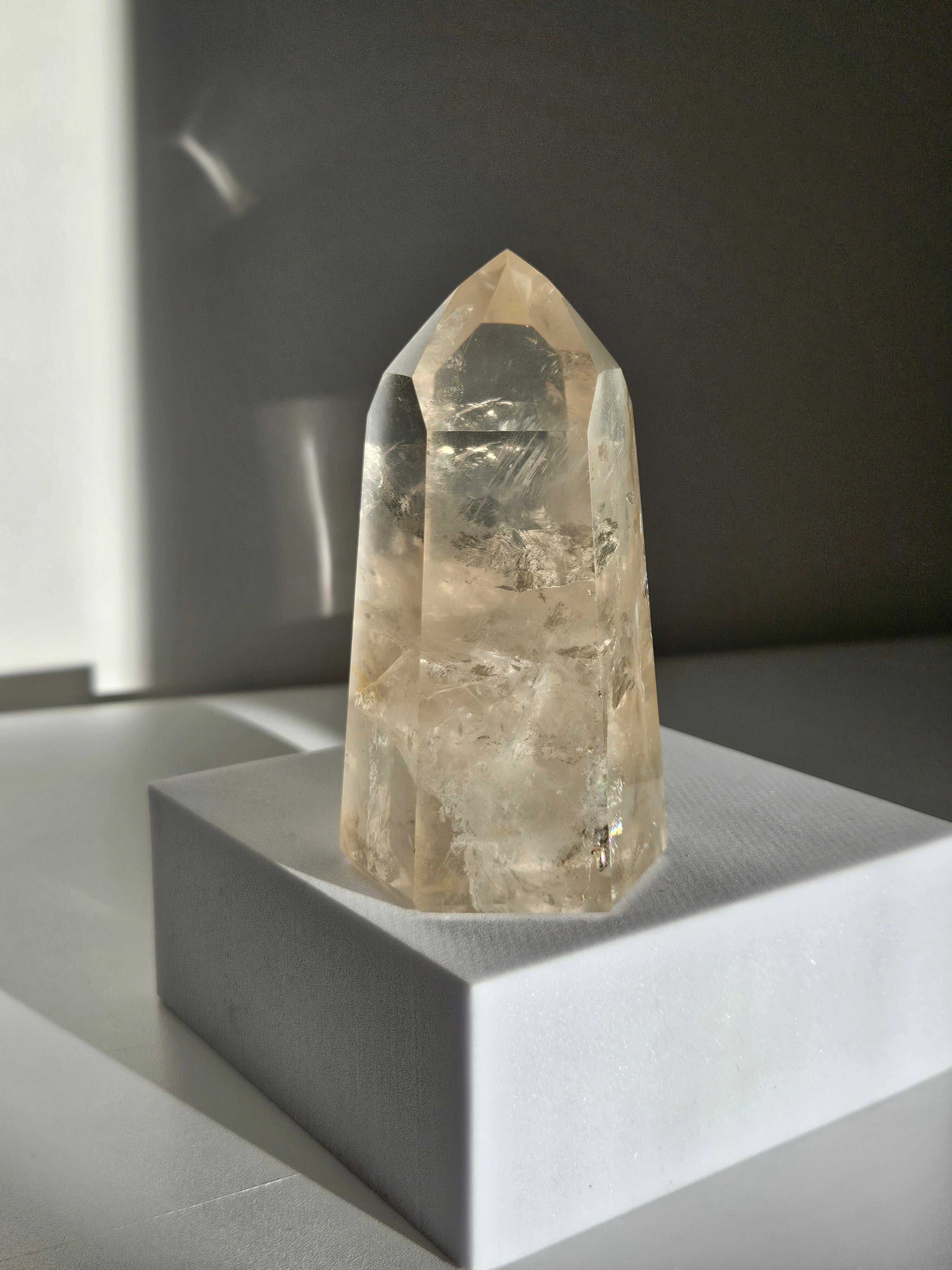 Smoky Girasol Quartz Tower 003