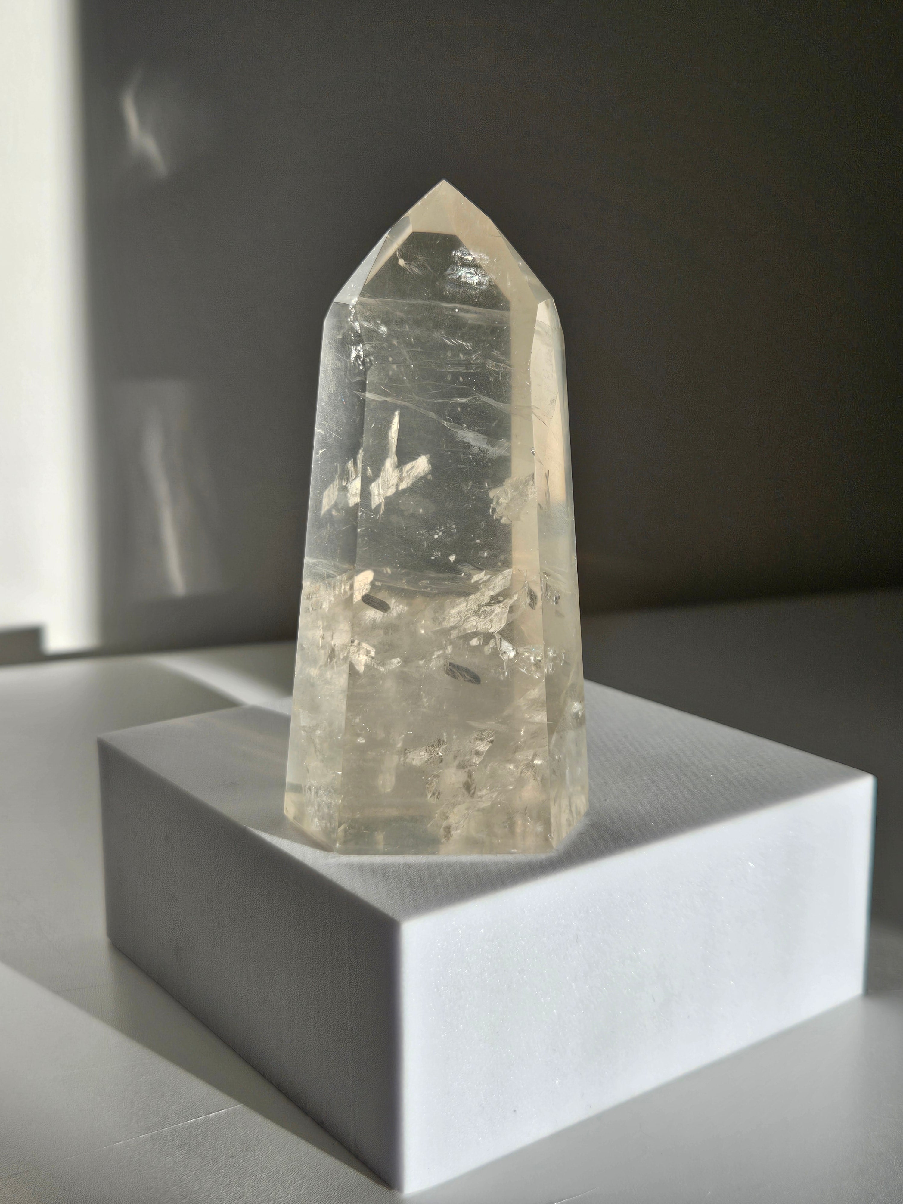 Smoky Girasol Quartz Tower 004