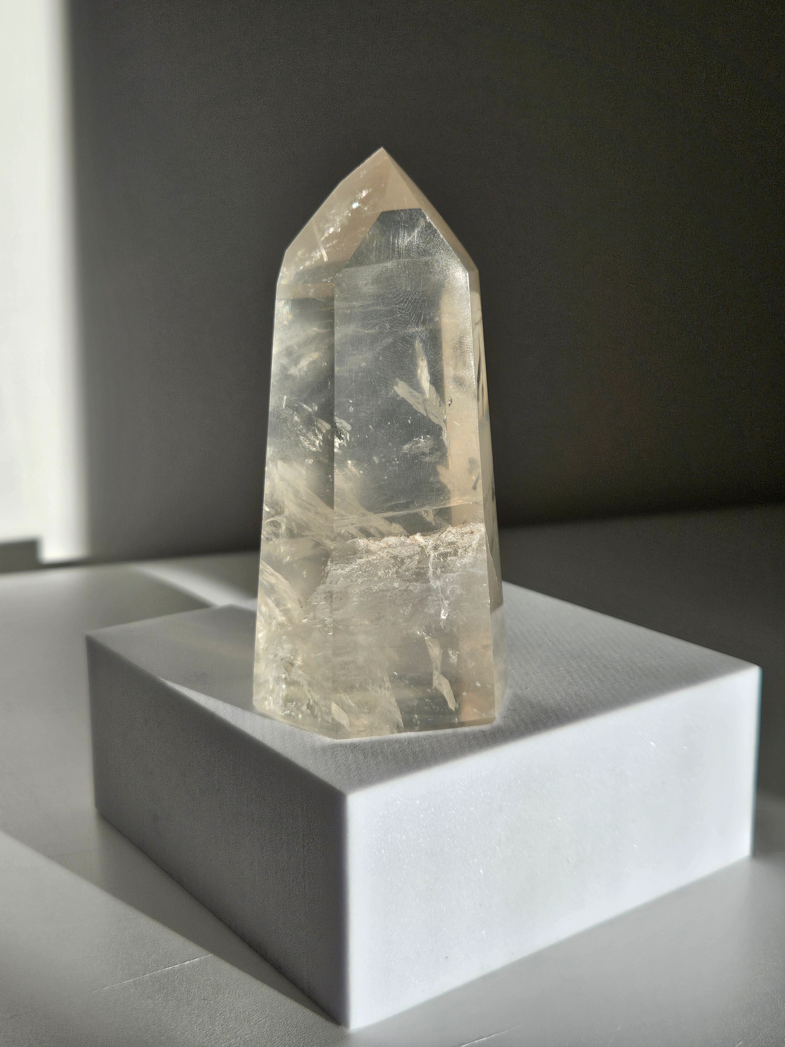 Smoky Girasol Quartz Tower 004