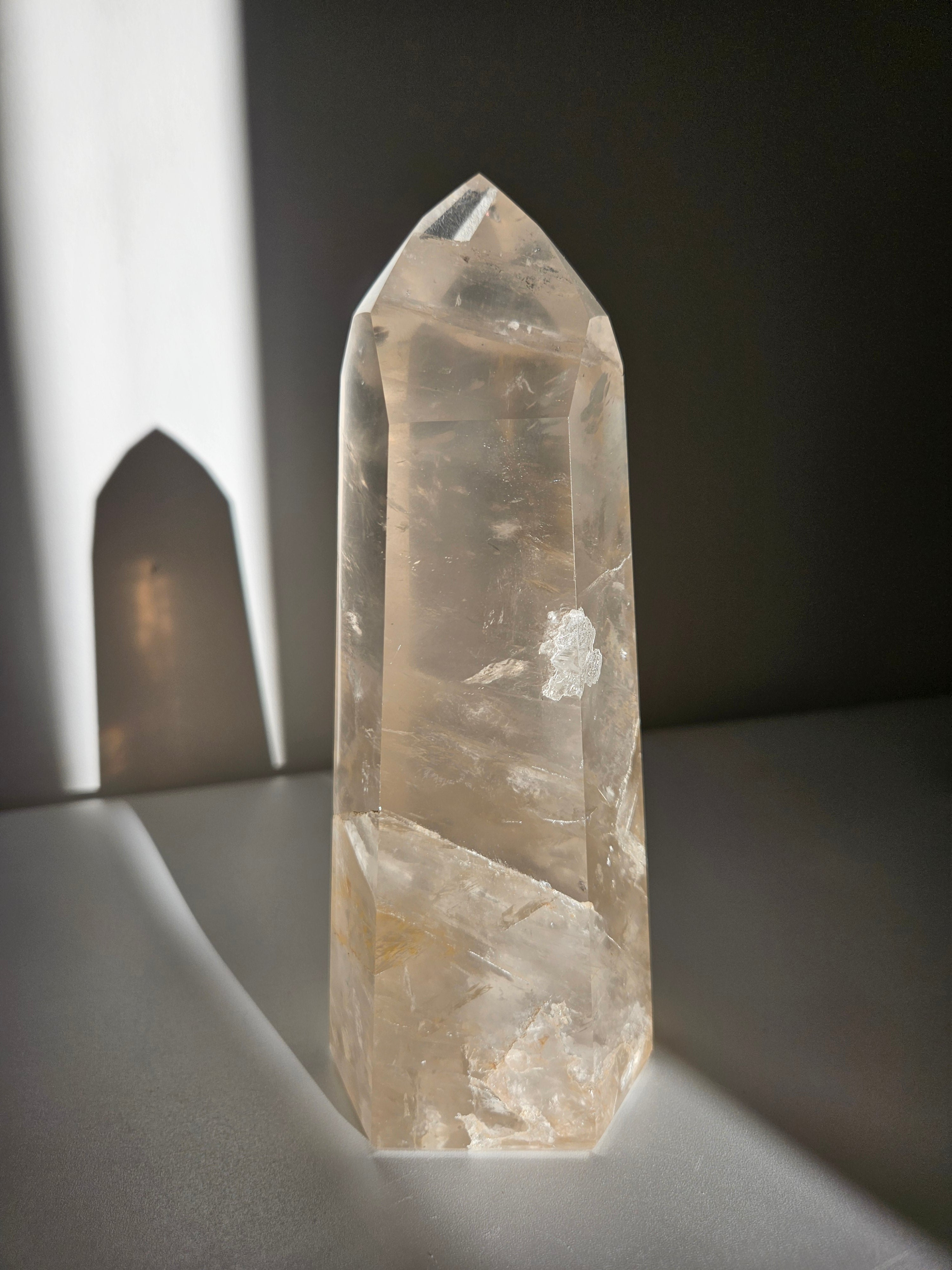 Smoky Girasol Quartz Tower 006