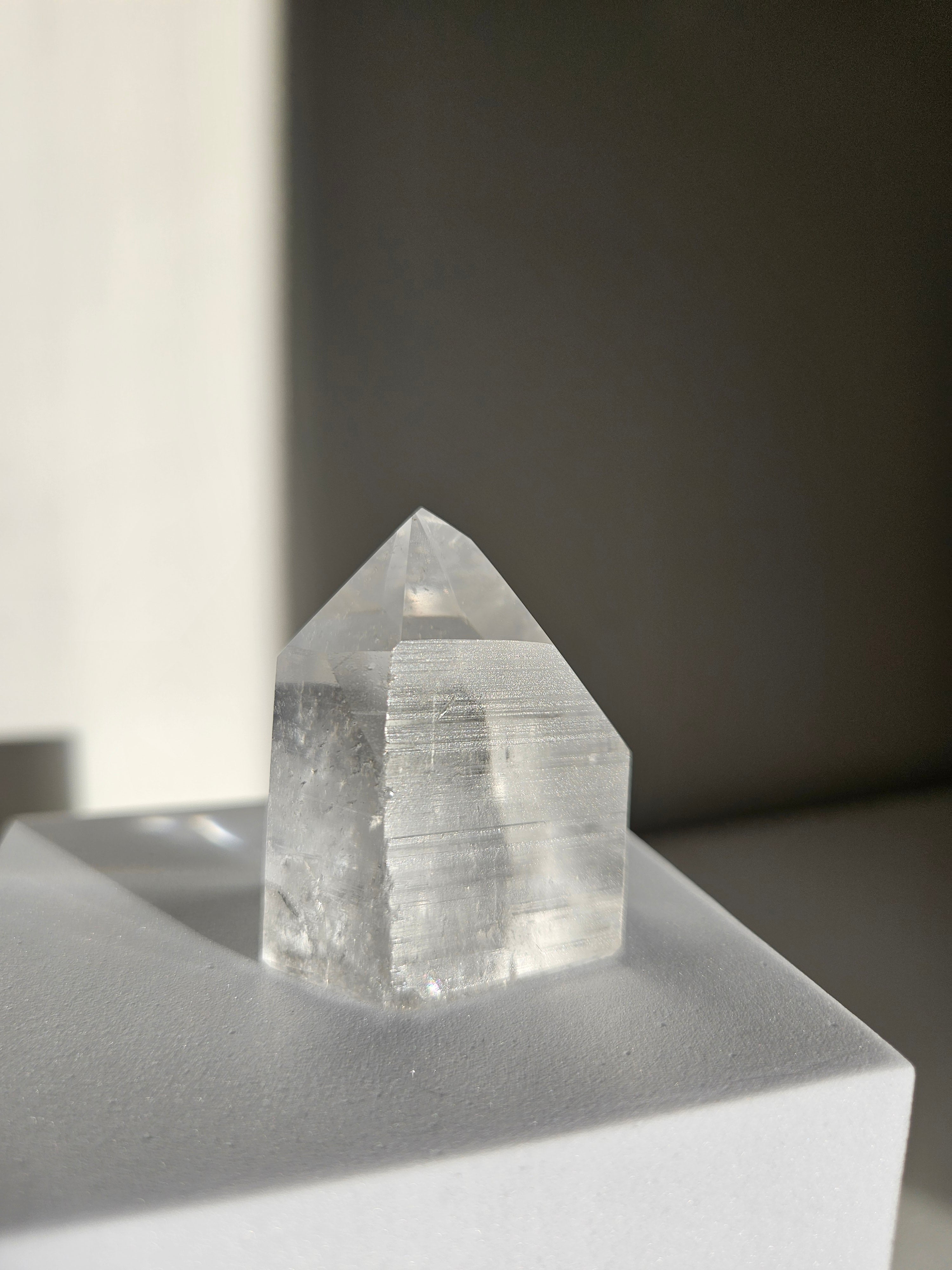 Semi Polished Lemurian Quartz Tower 001