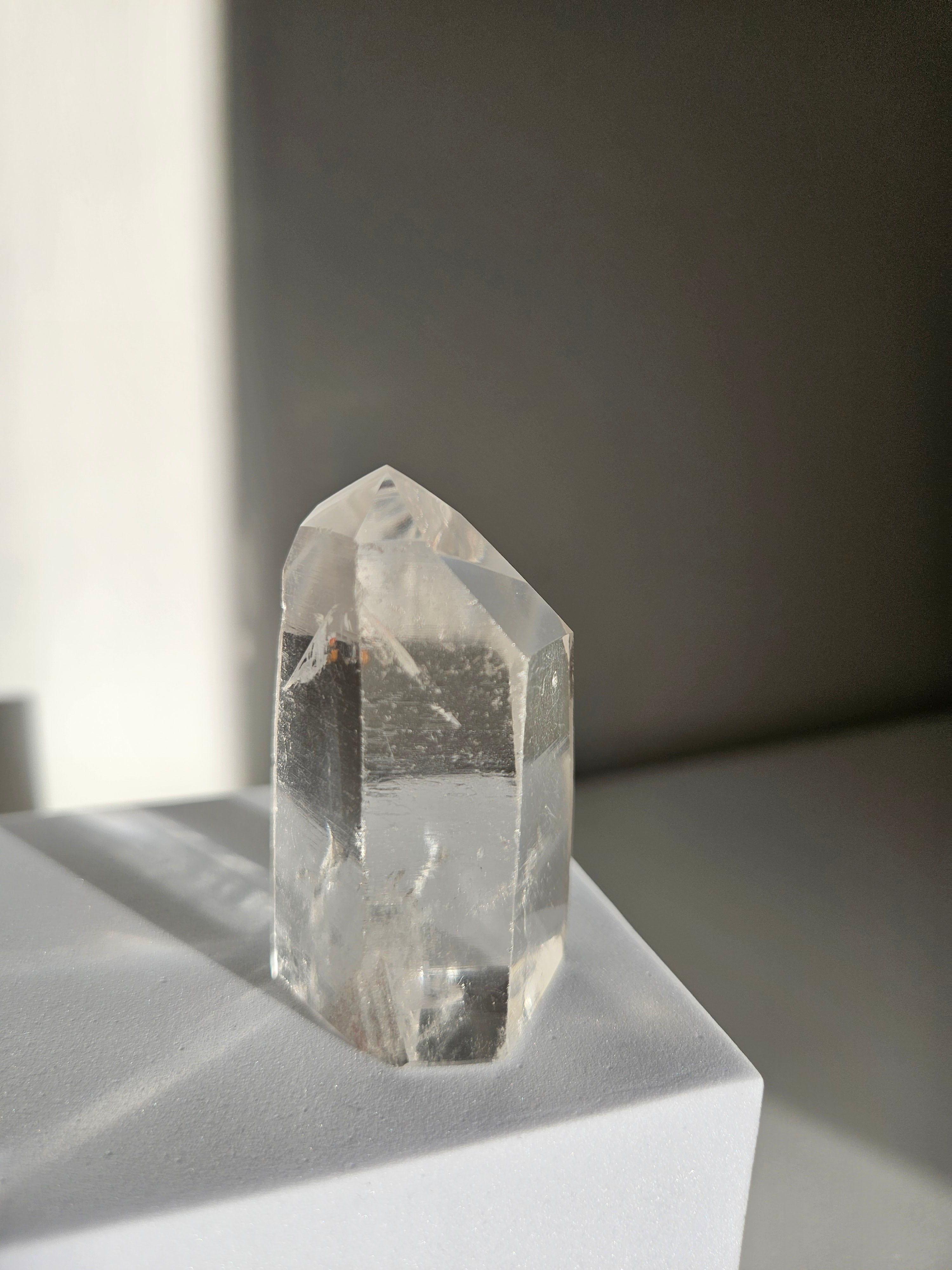 Semi Polished Lemurian Quartz Tower 002