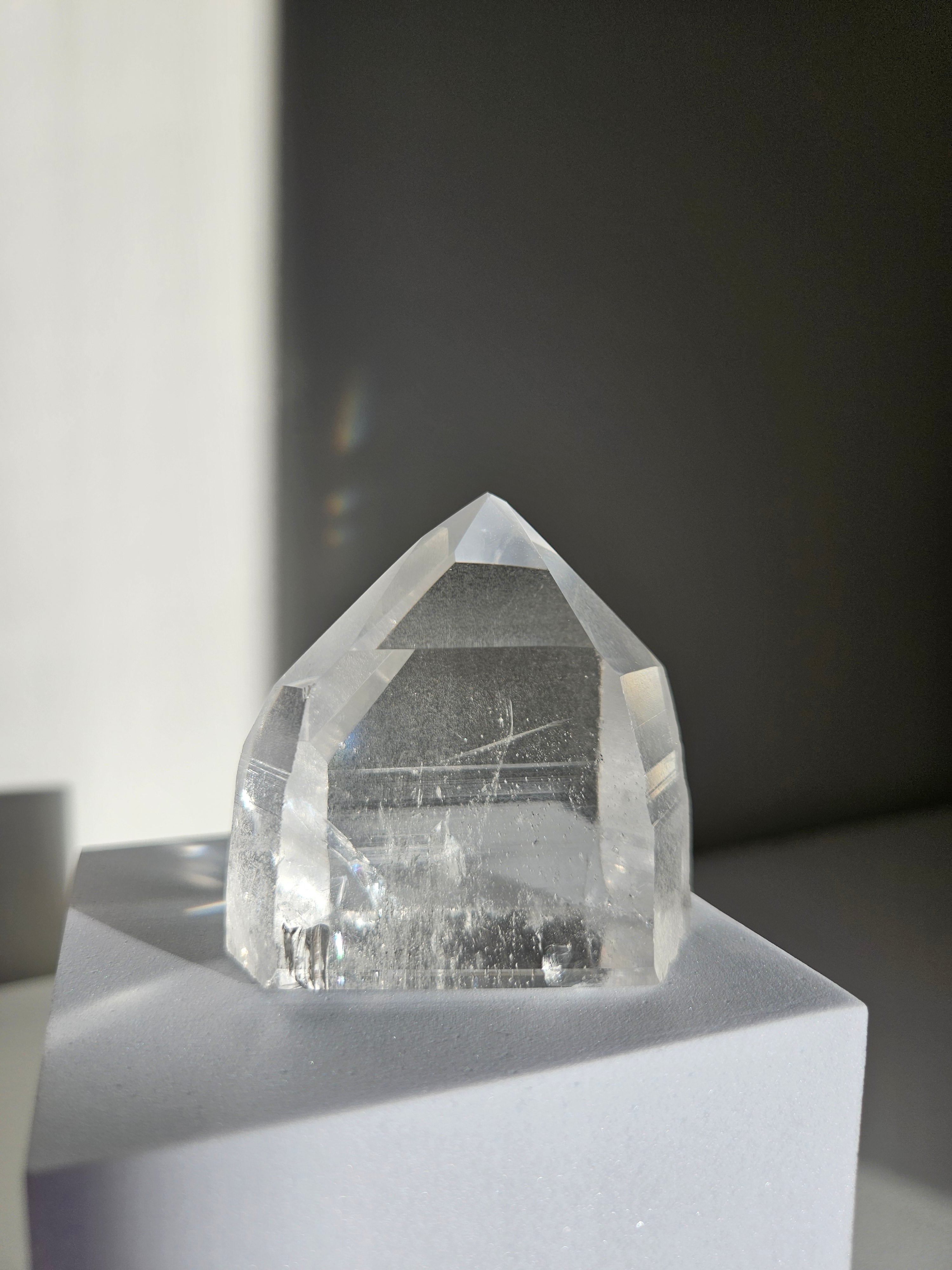 Semi Polished Lemurian Quartz Tower 003