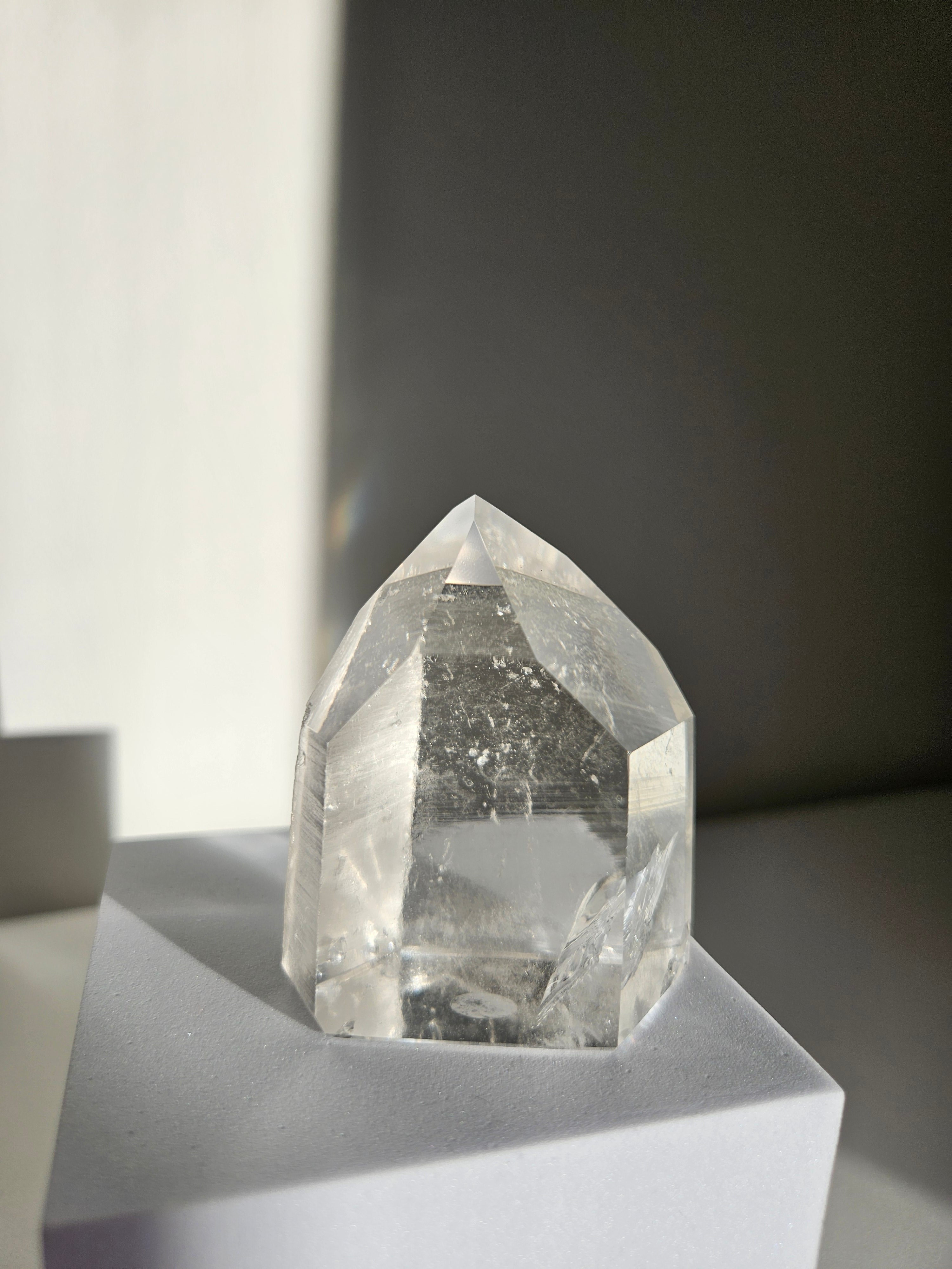 Semi Polished Lemurian Quartz Tower 004