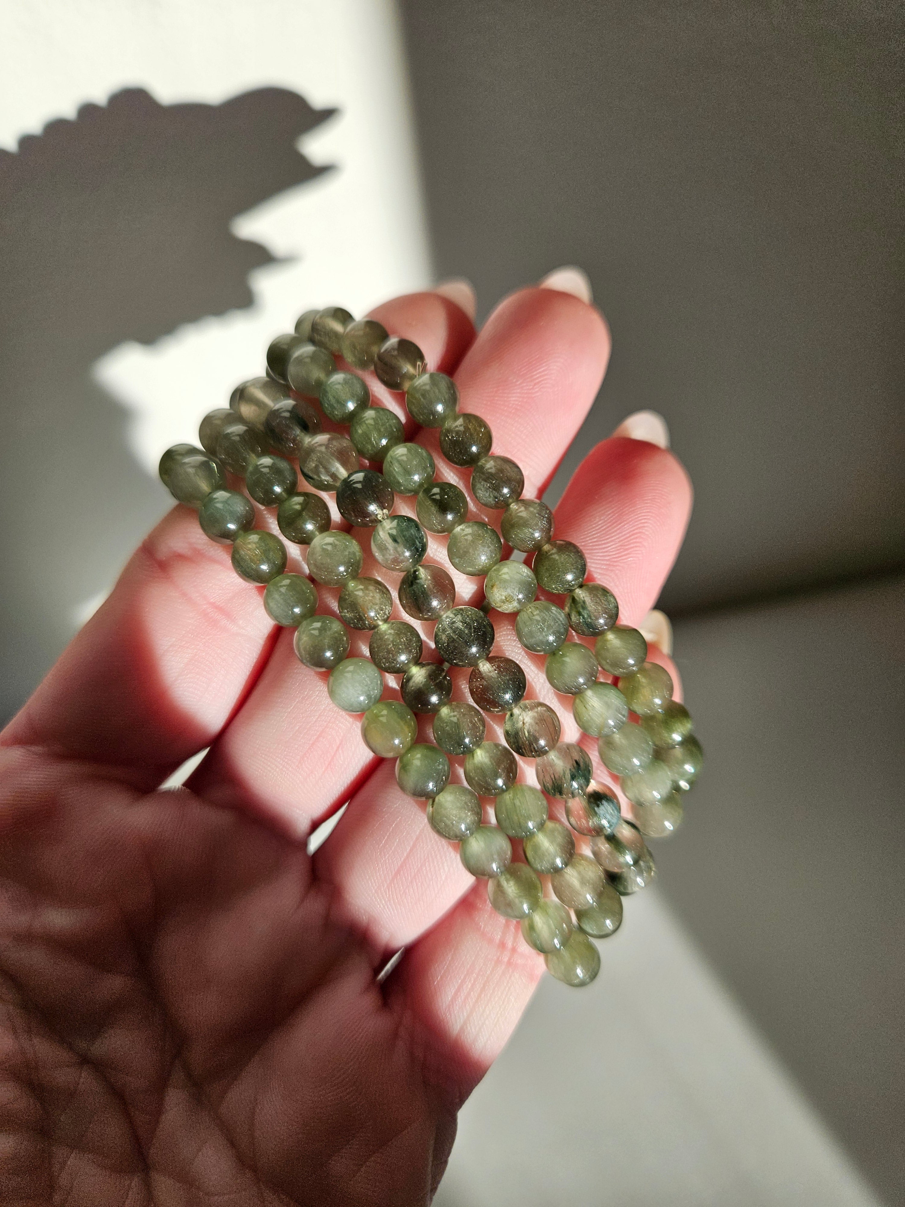 Green Rutile Quartz Bracelet | 6mm