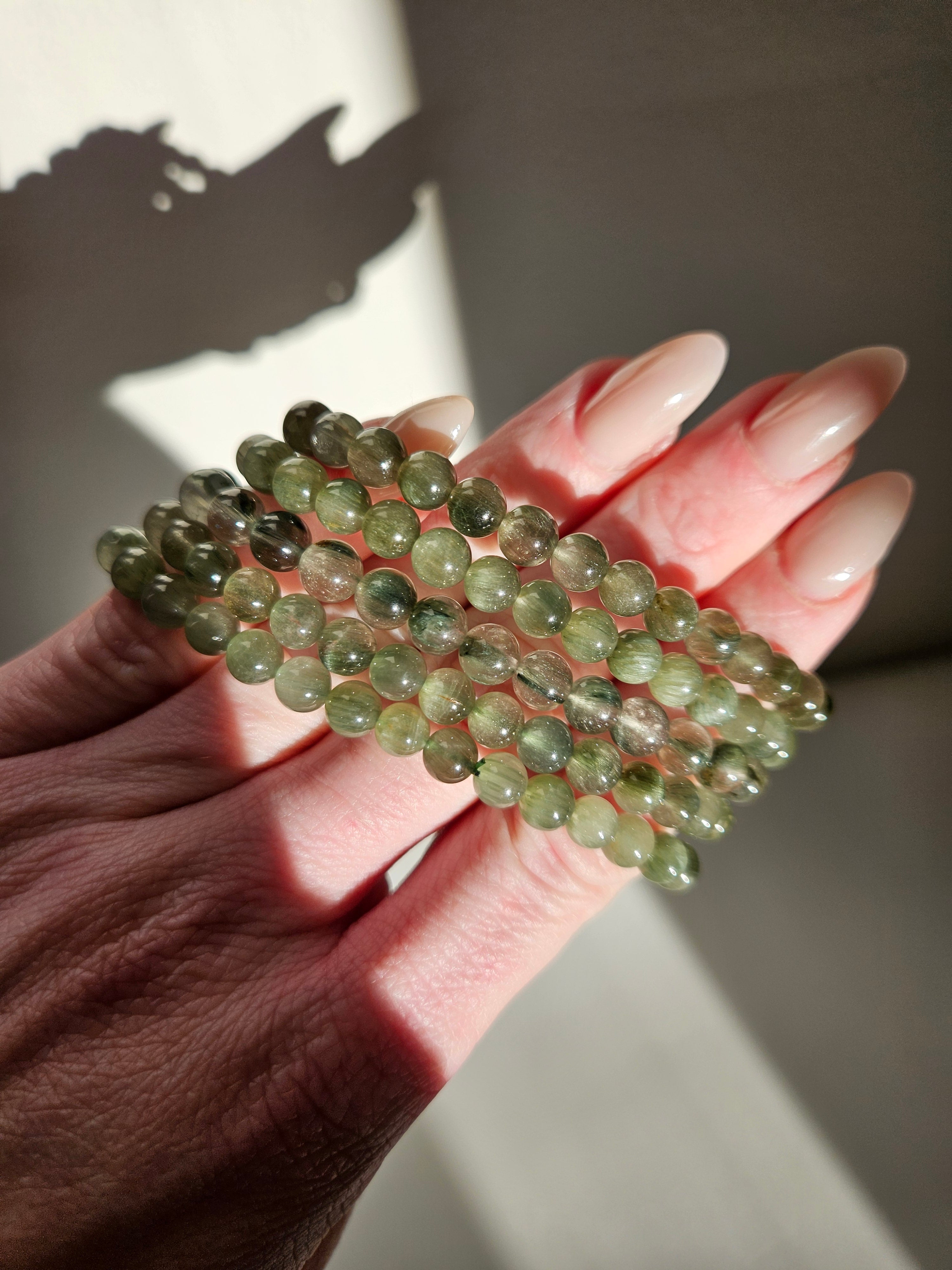 Green Rutile Quartz Bracelet | 6mm