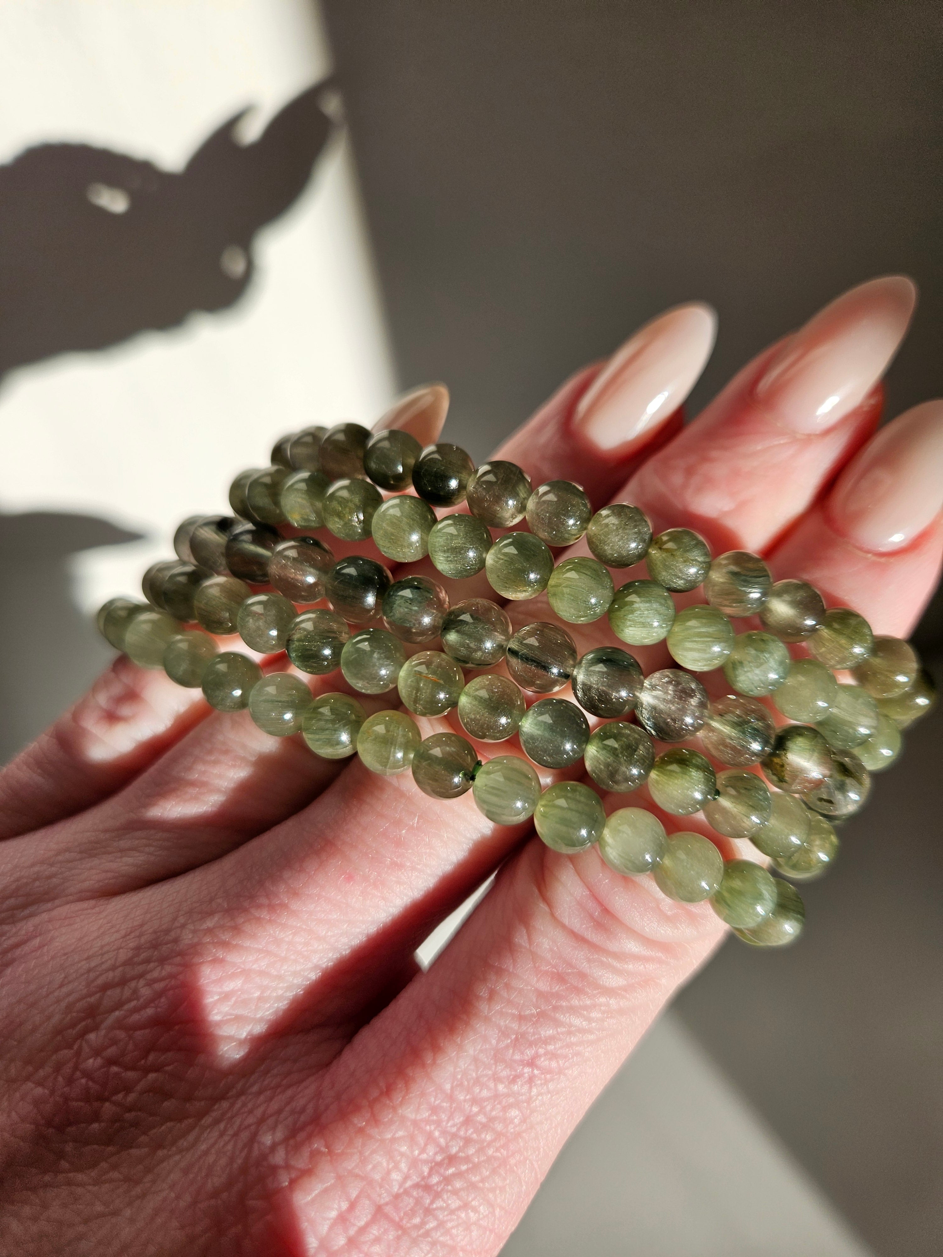 Green Rutile Quartz Bracelet | 6mm