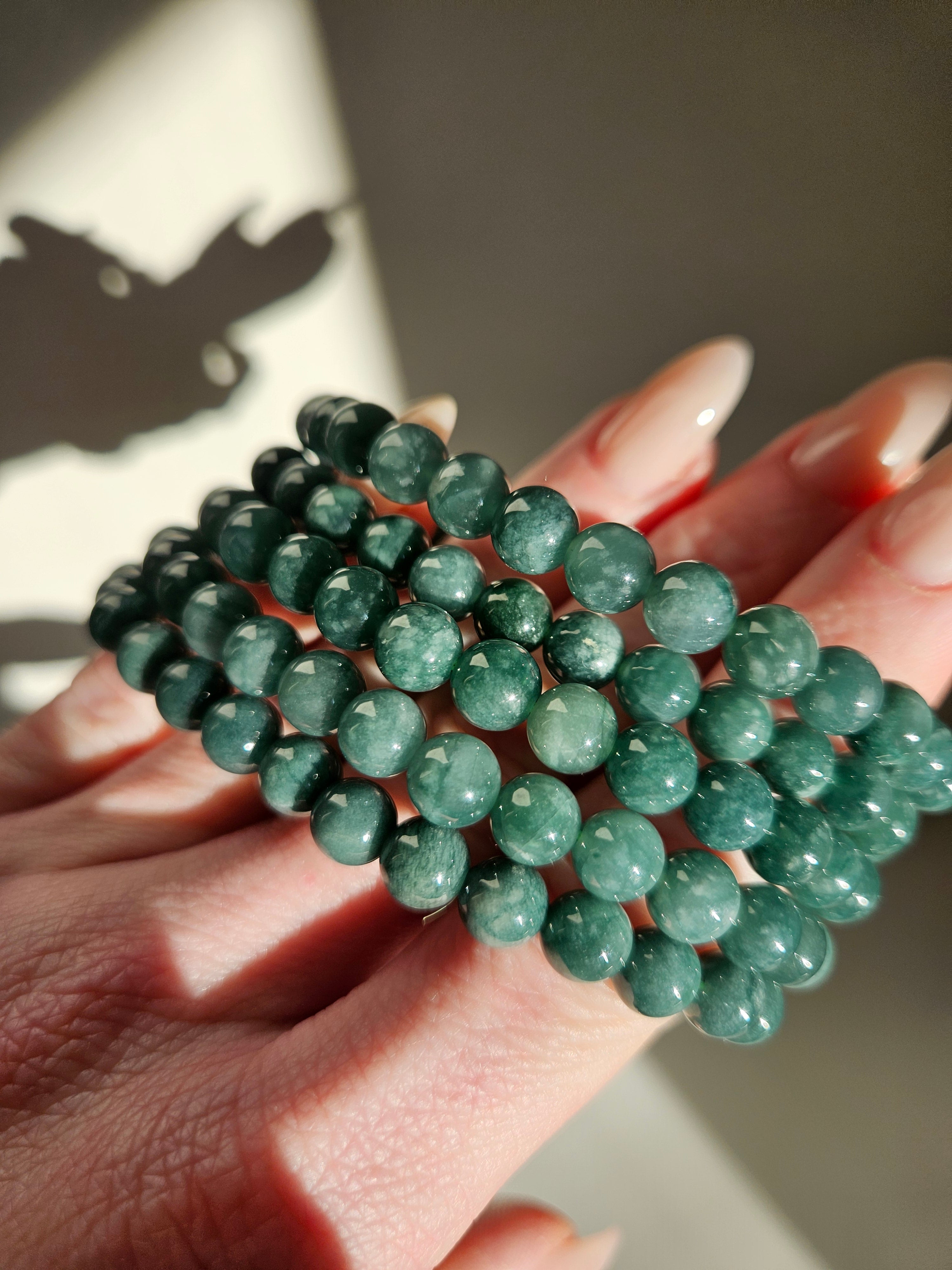 Teal Jade Bracelet | 7mm