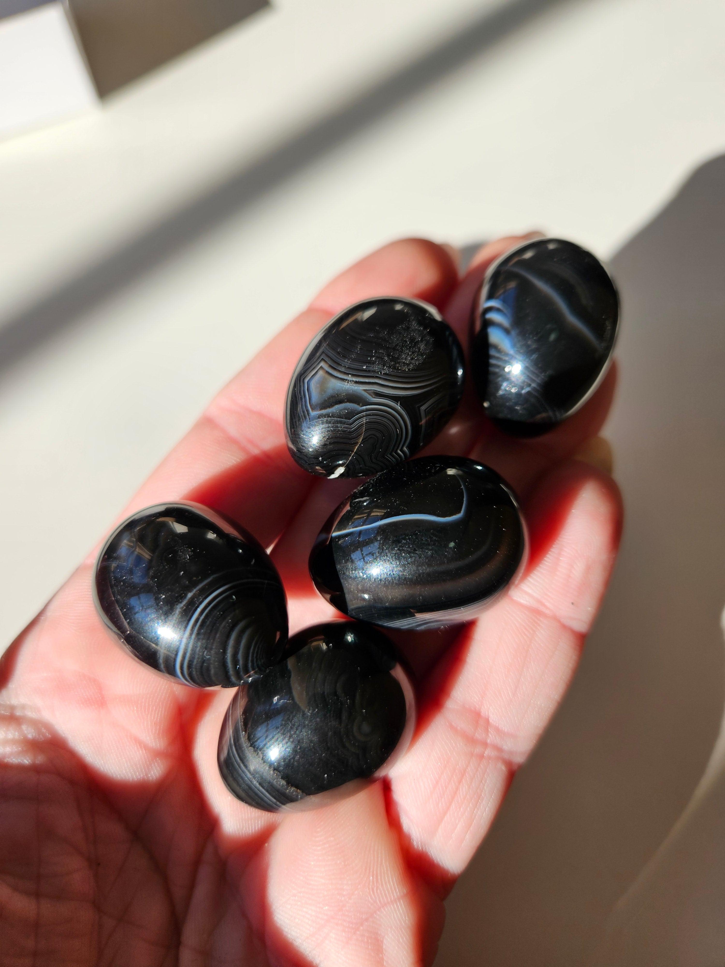 Black Banded Agate Egg