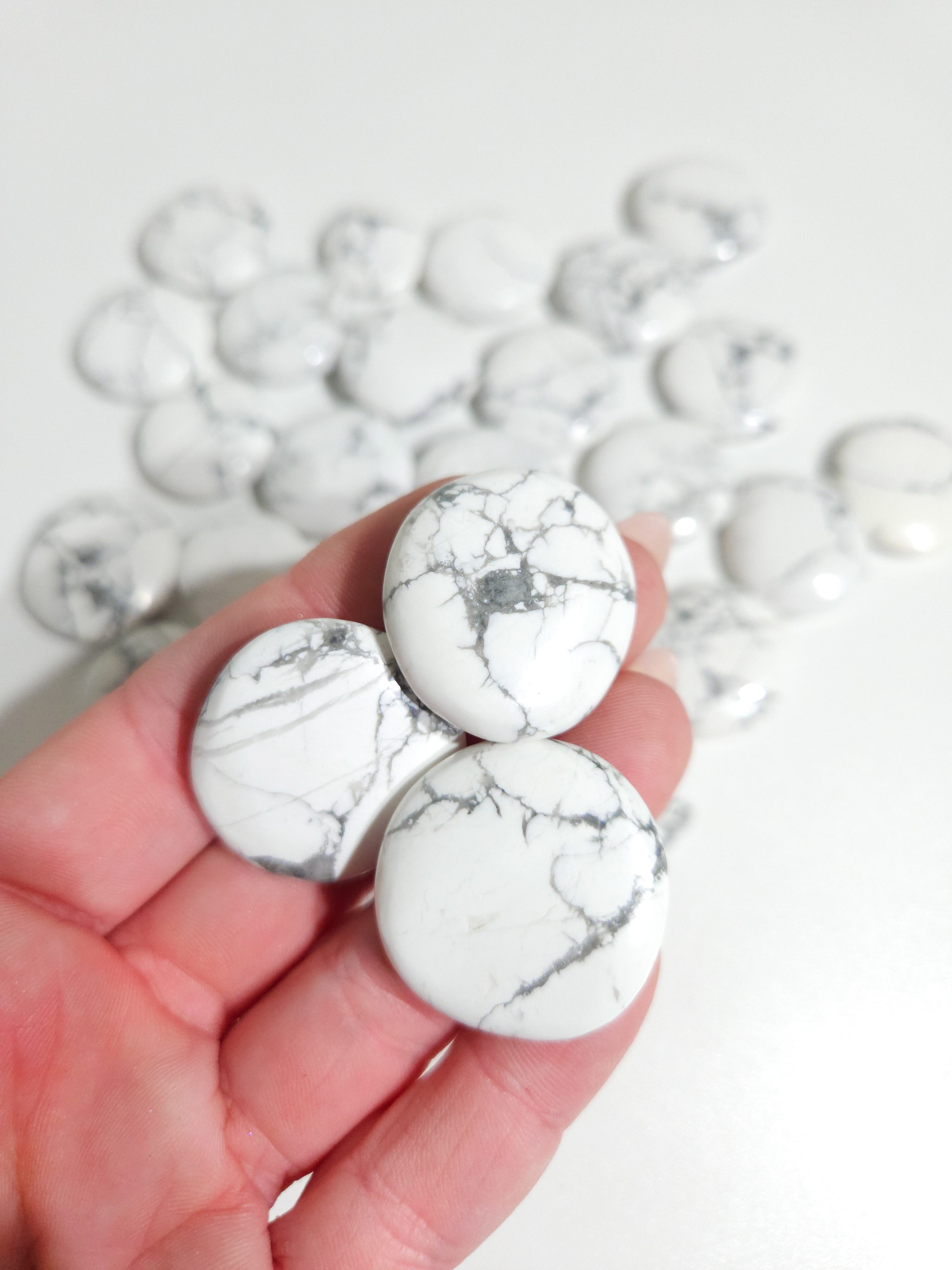 White Howlite Mini Flat