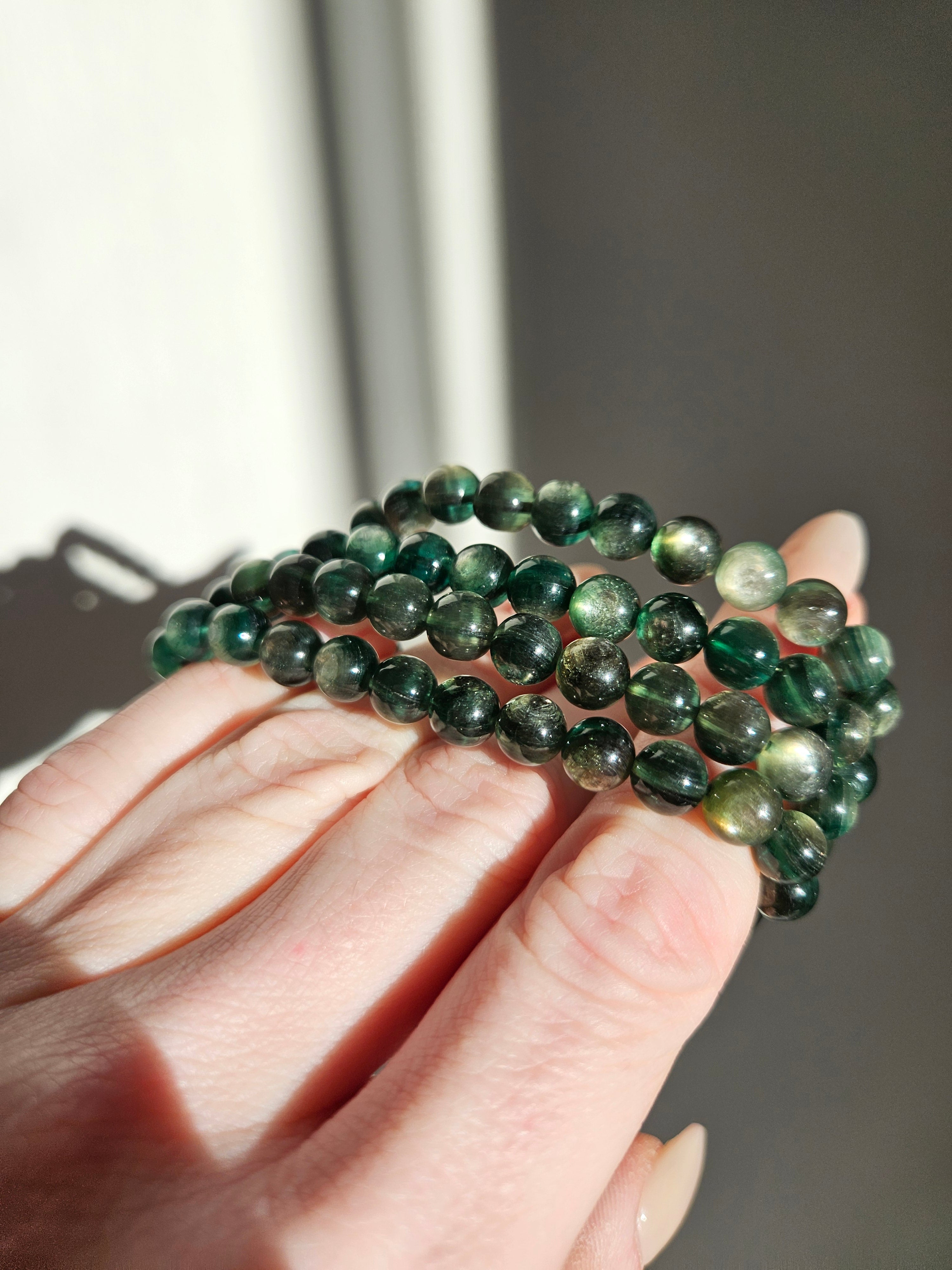 Forest Green Lepidolite Bracelet | 7mm