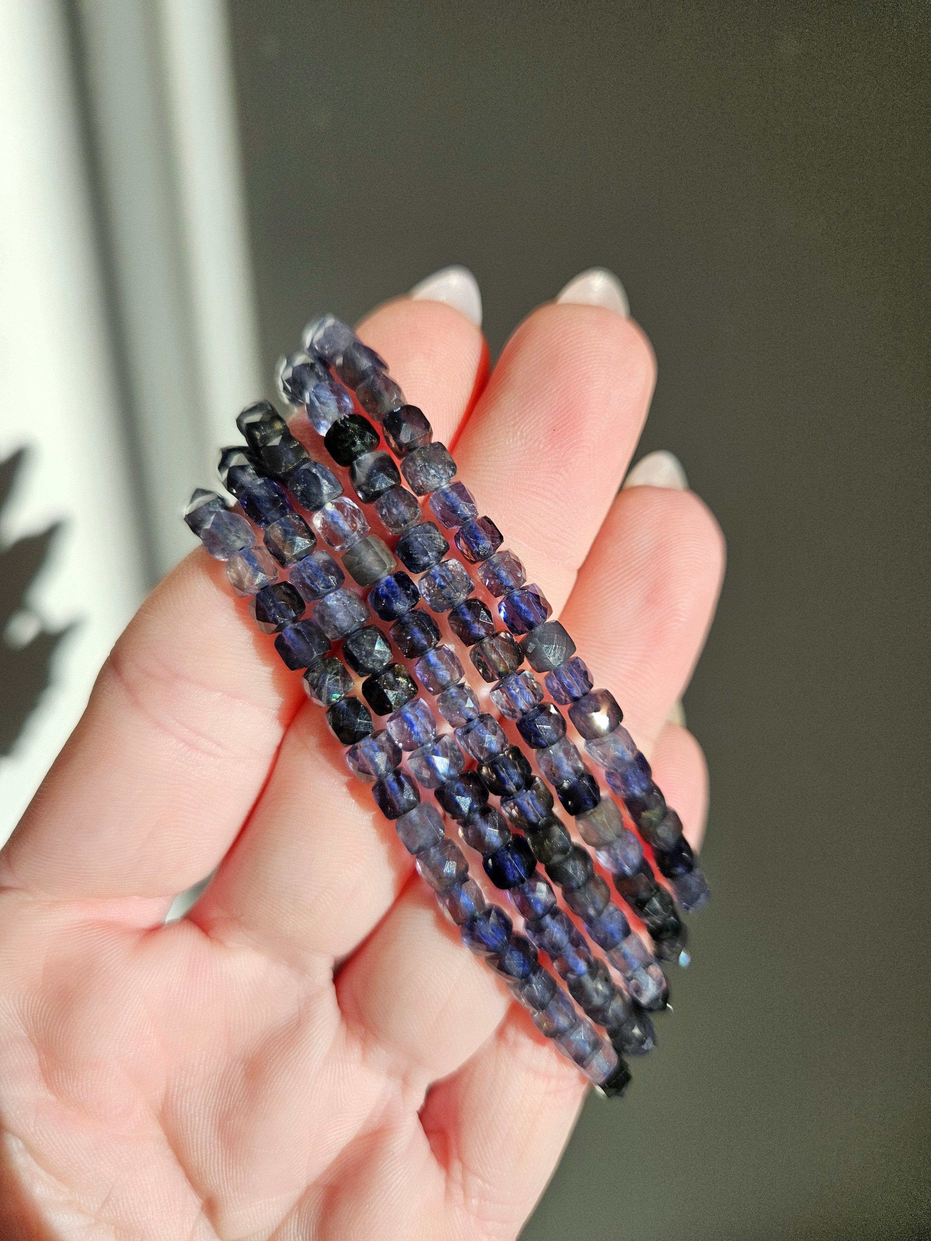 Iolite Faceted Bracelet | 5mm