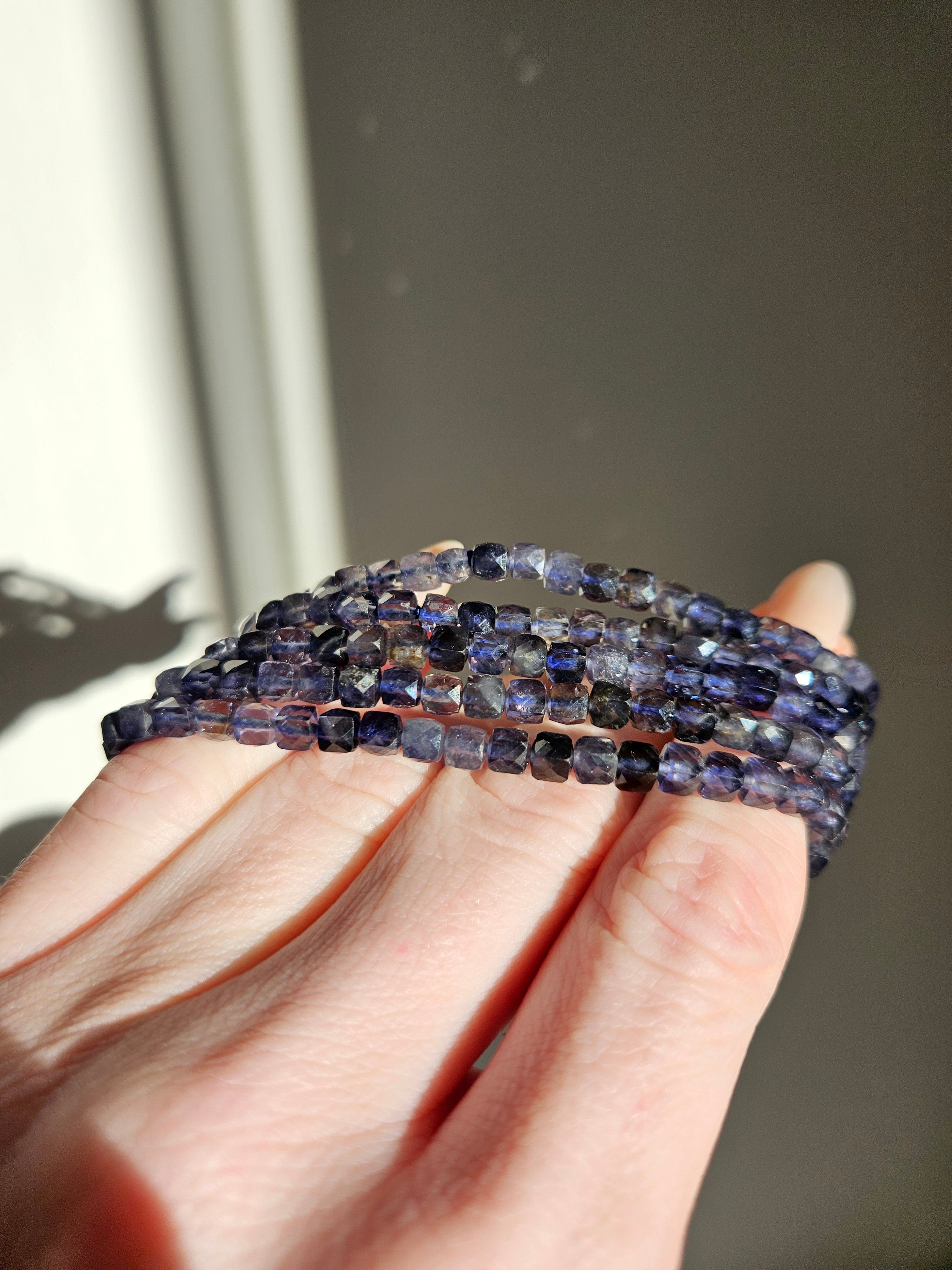 Iolite Faceted Bracelet | 5mm