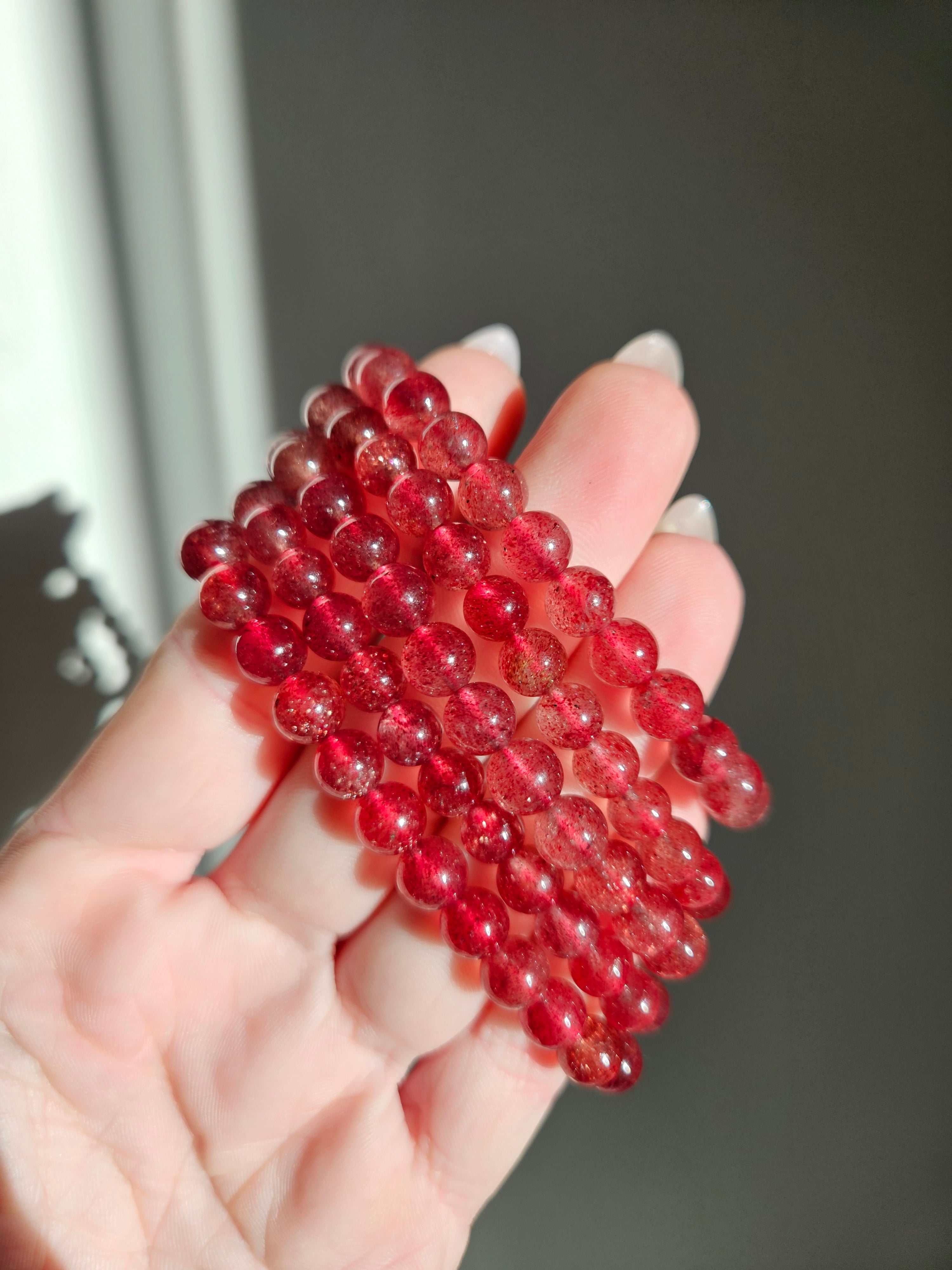 Strawberry Quartz Bracelet | 7mm