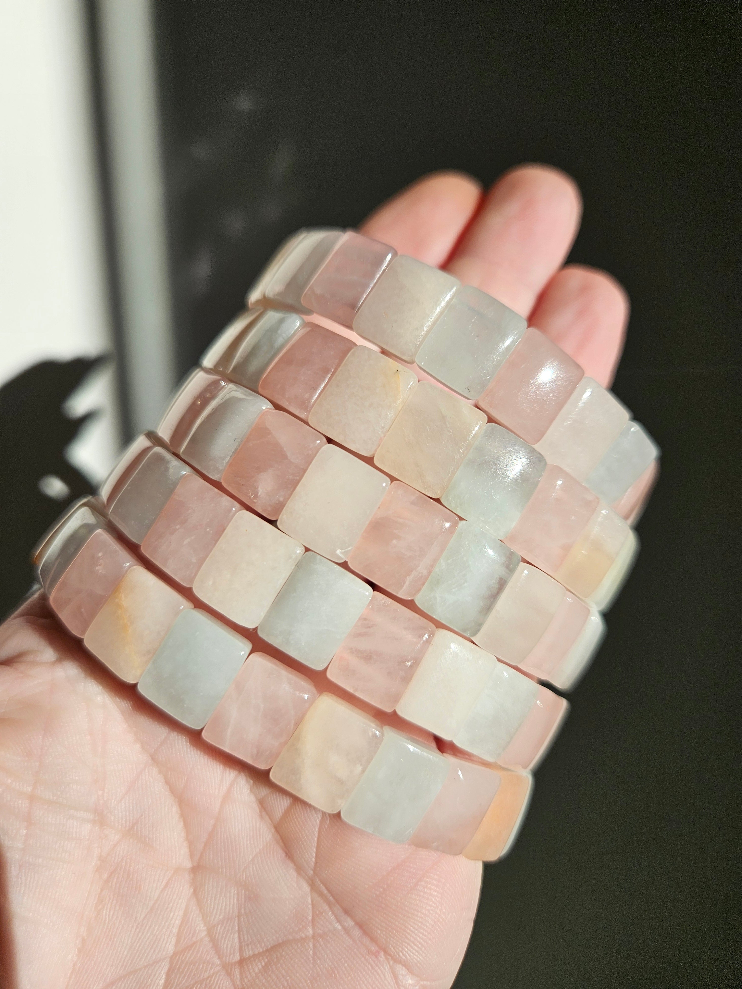 Aquamarine x Morganite bracelet | 12mm